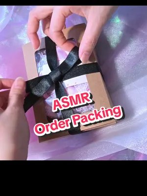 ASMR order packing with Haru 🌸 Lychi Kingdom 🎀 #smallbusinessowner #asmrpacking  #packorderswithme #fyp #craft