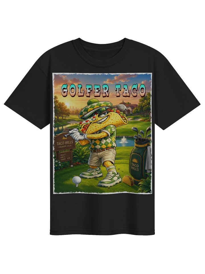 Golfer Taco Cartoon Tee - The Taco Family product image (1)