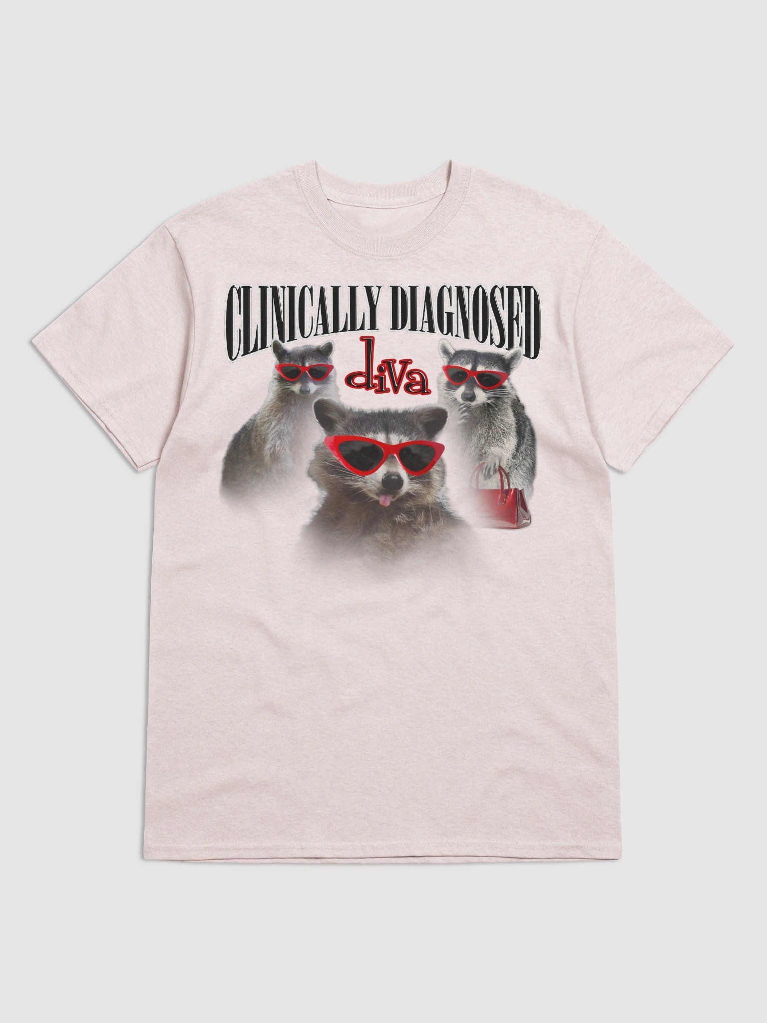 Clinically diagnosed diva - Raccoon T-shirt product image (97)