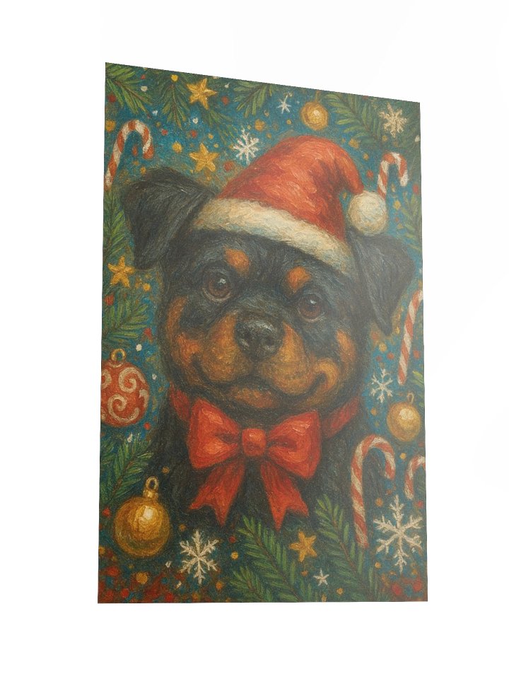 Rottweiler Santa Paws Christmas Poster product image (6)
