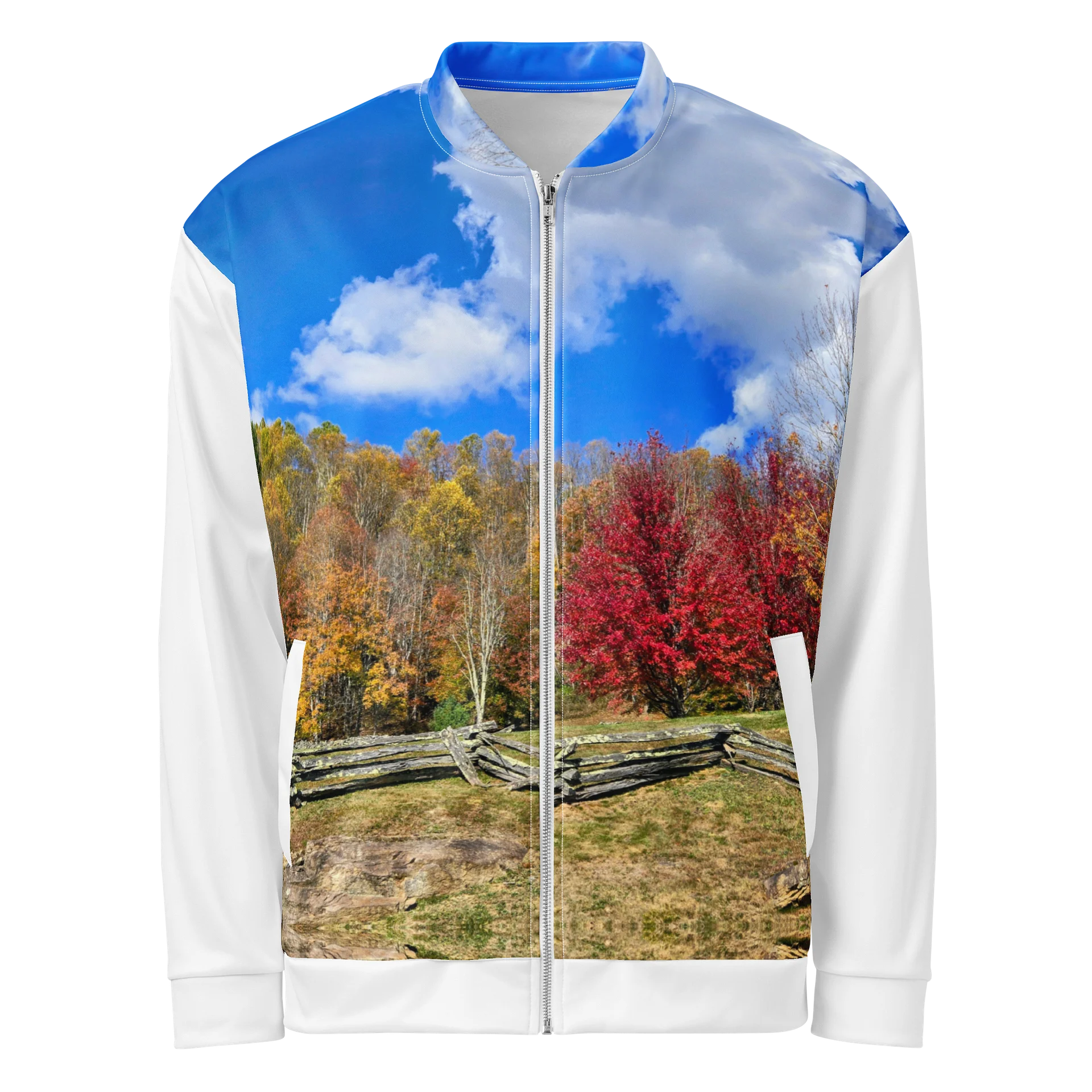 Autumn Skyline All-Over Print Bomber Jacket product image (1)