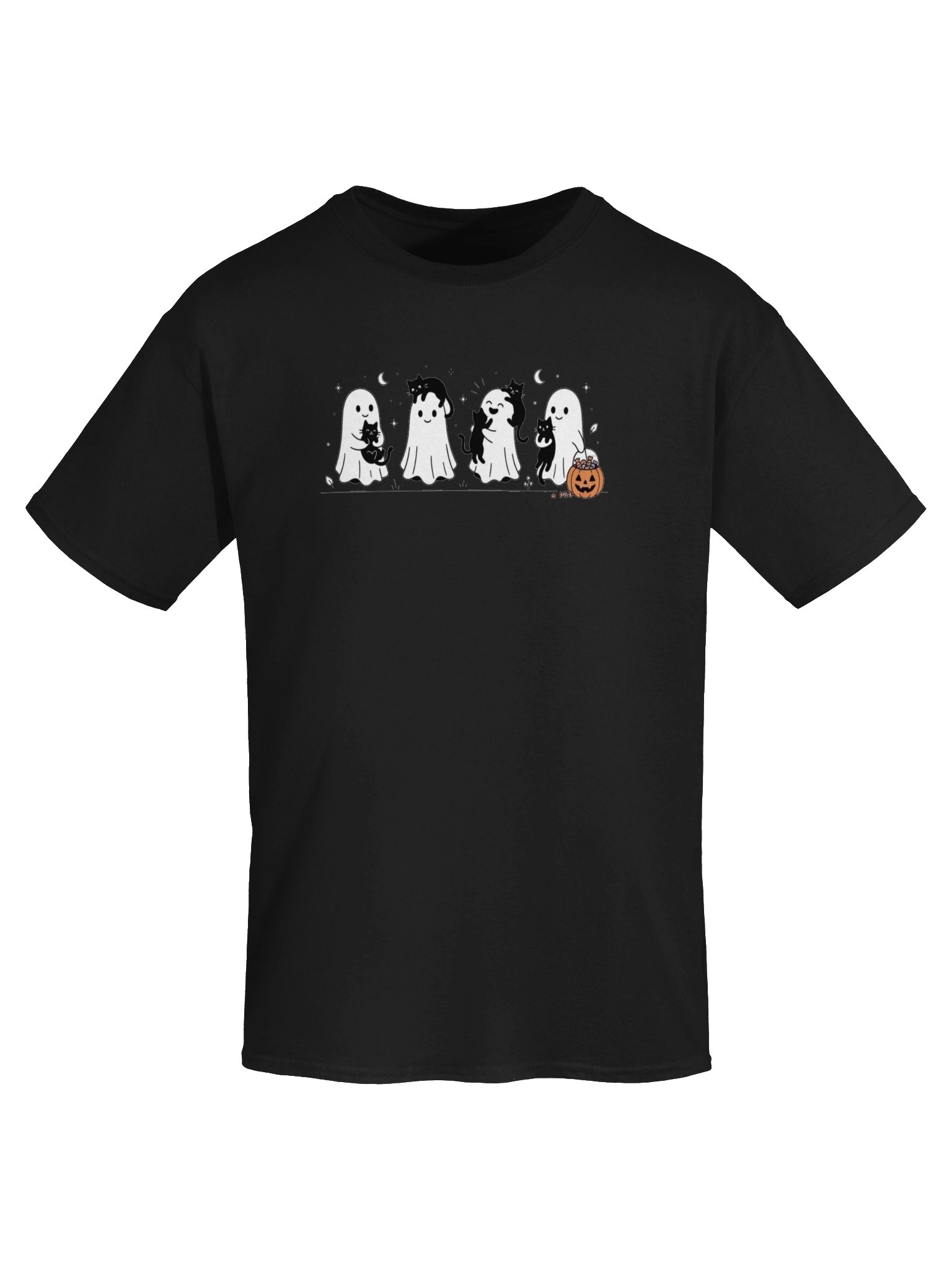 Cute Ghost Cats Halloween Tee product image (17)