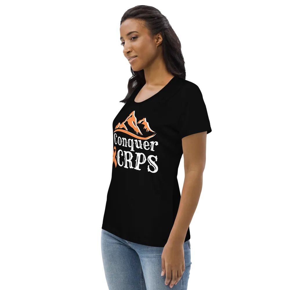 OFFICIAL Conquer CRPS Women's Fitted Tee- White Print product image (4)
