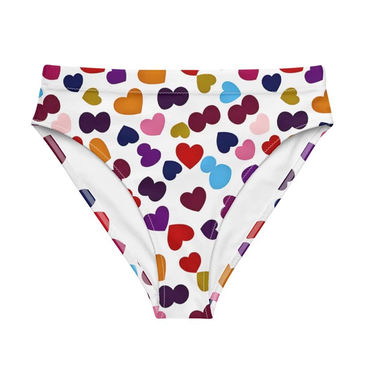 Rainbow Hearts Recycled Bikini Bottom product image (1)