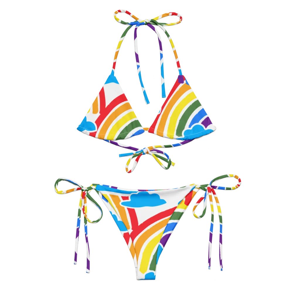 Rainbow Clouds Recycled Bikini Set product image (2)