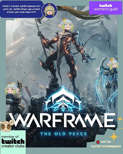 🔴LIVE🔴 Todays Stream: Playing Warframe with @/cosmiccaterina.bsky.social and hanging out with you guys if you wanna join feel...