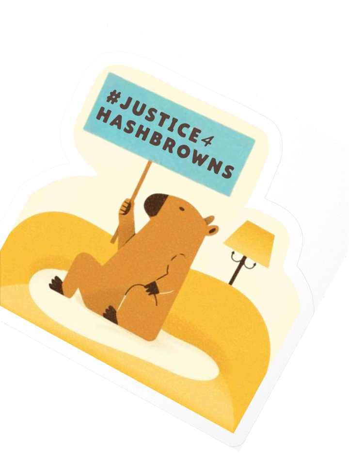 #justice4hashbrowns sticker product image (1)