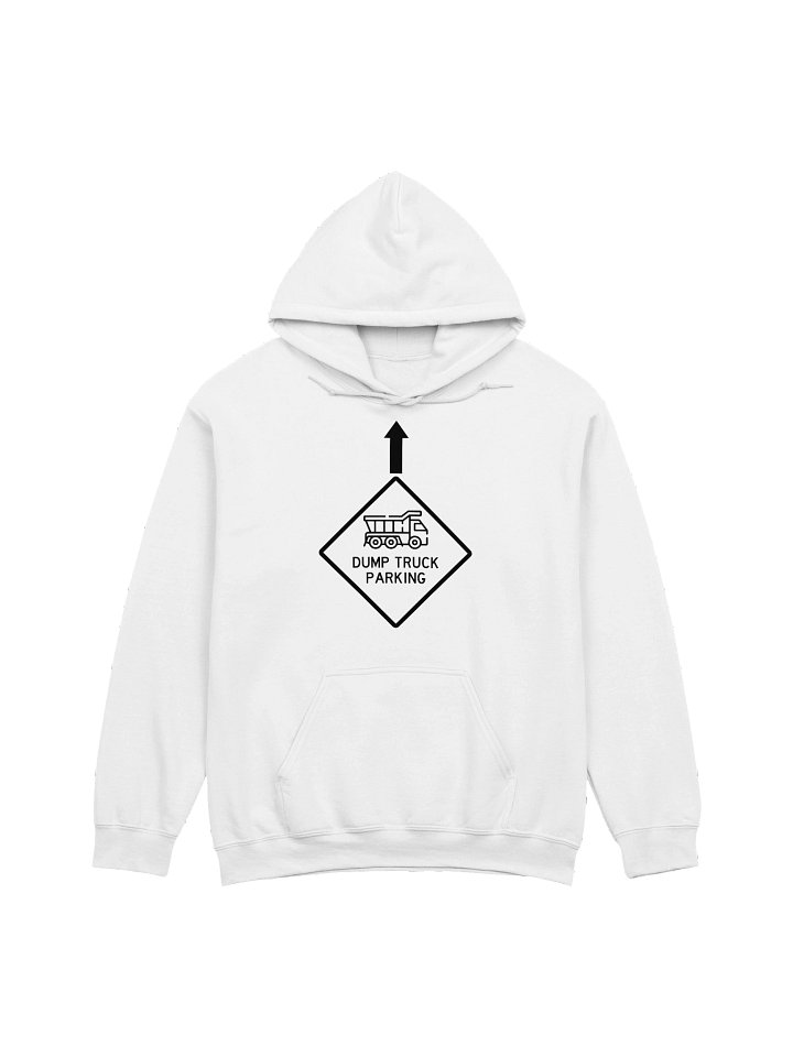 Dump Truck Parking White Hoodie product image (1)
