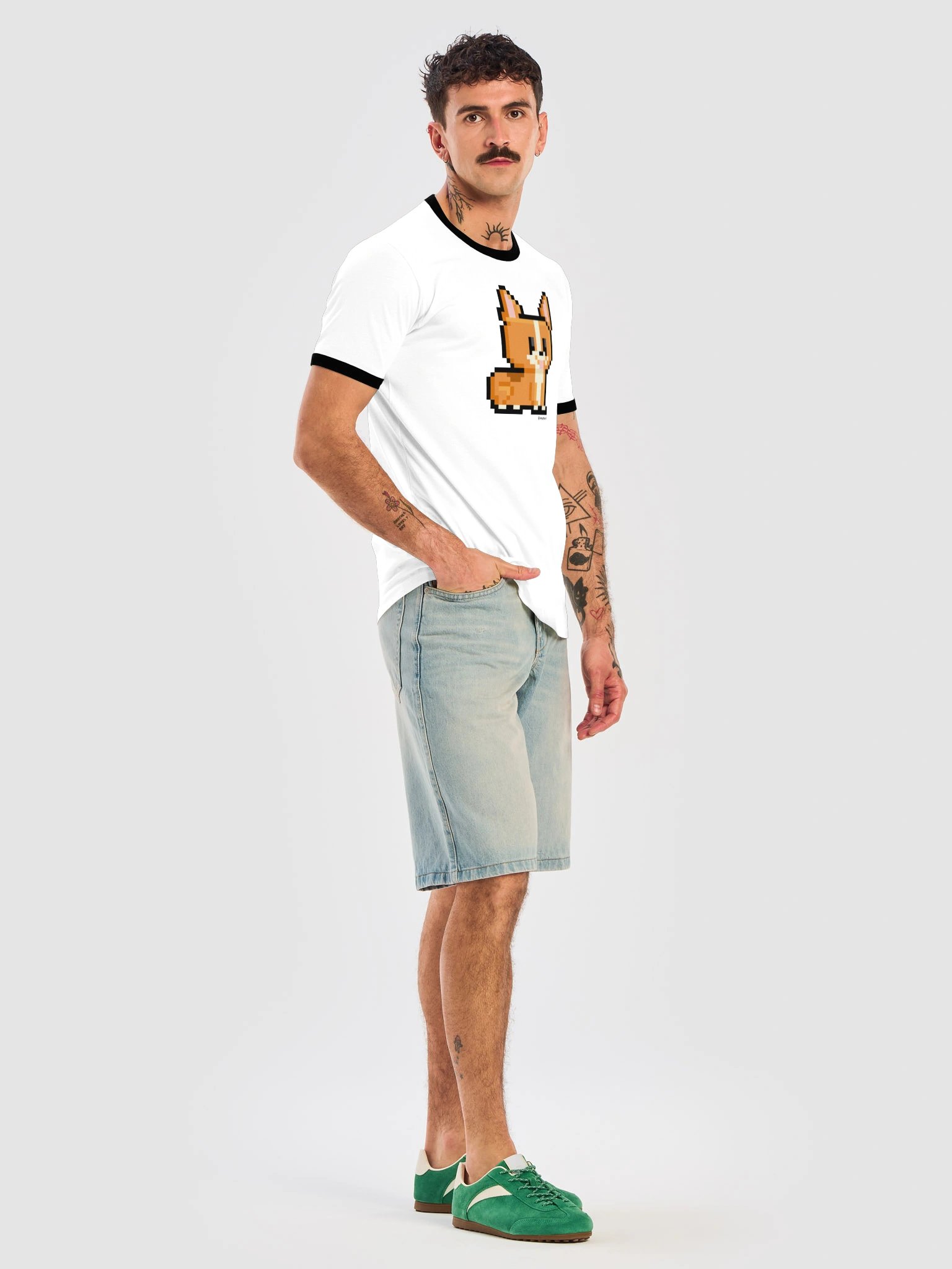 Corgie Questie Ringer Tee - Unisex product image (2)