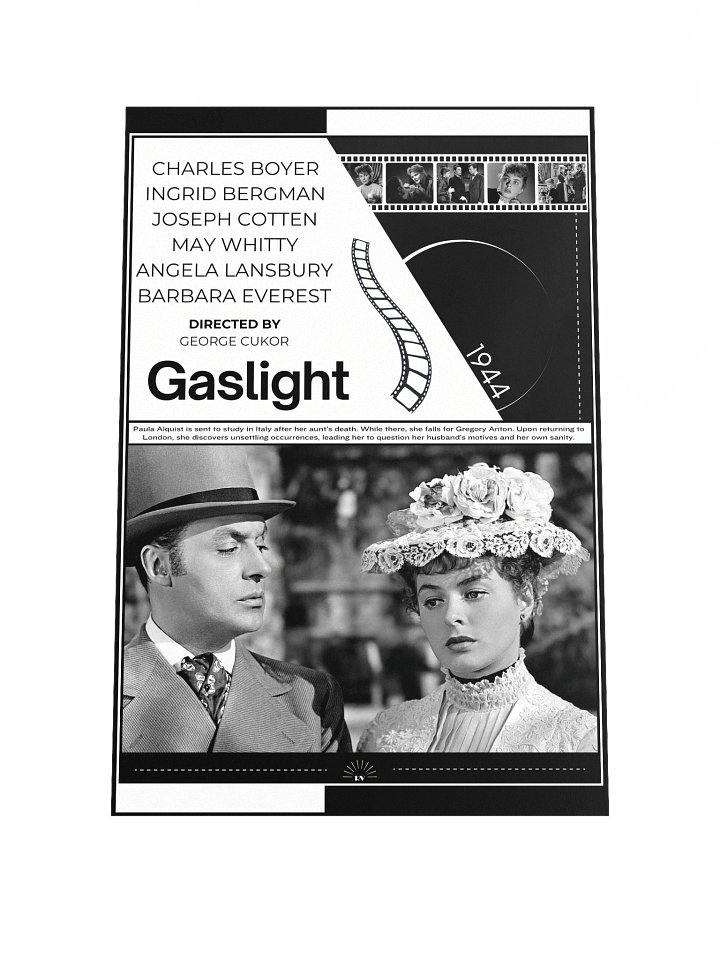 Gaslight with Ingrid Bergman and Charles Boyer 1944 | Movie Poster | 12x18 Wall Art product image (1)