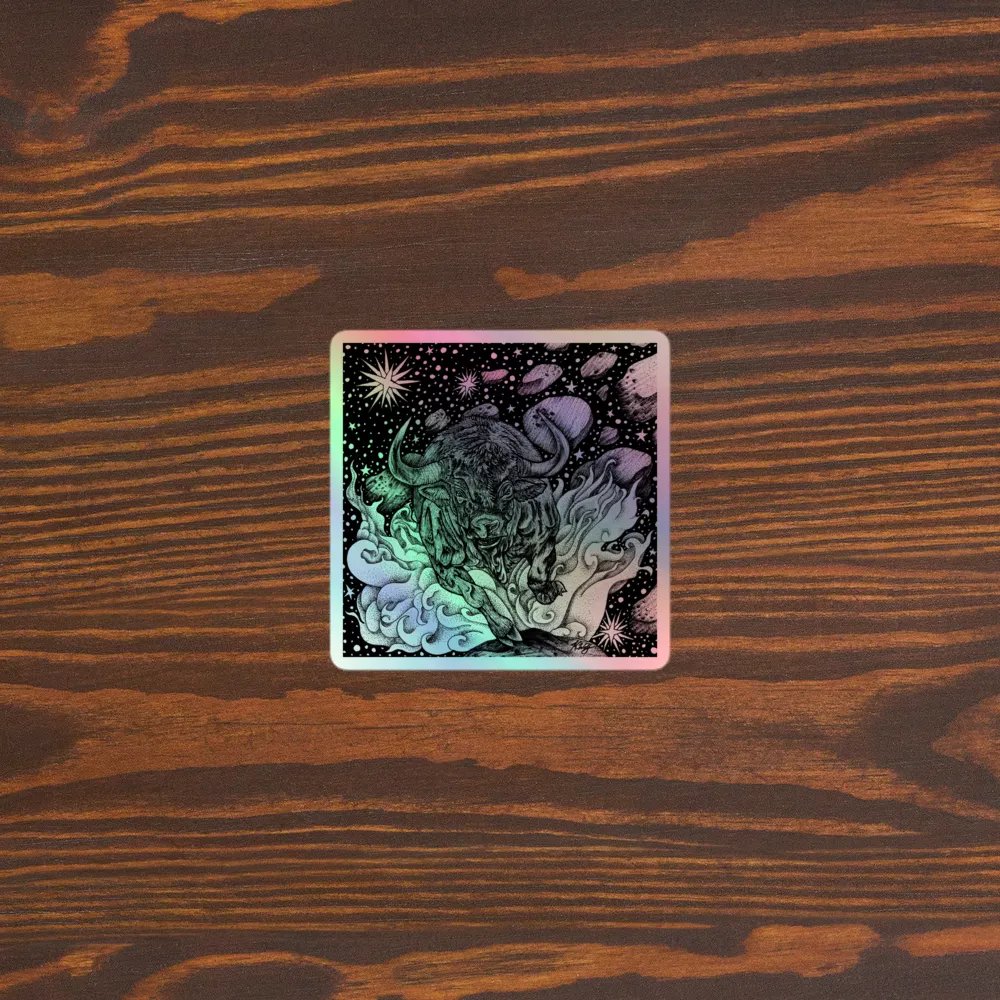 Taurus Zodiac, Holographic Sticker Sheet product image (3)