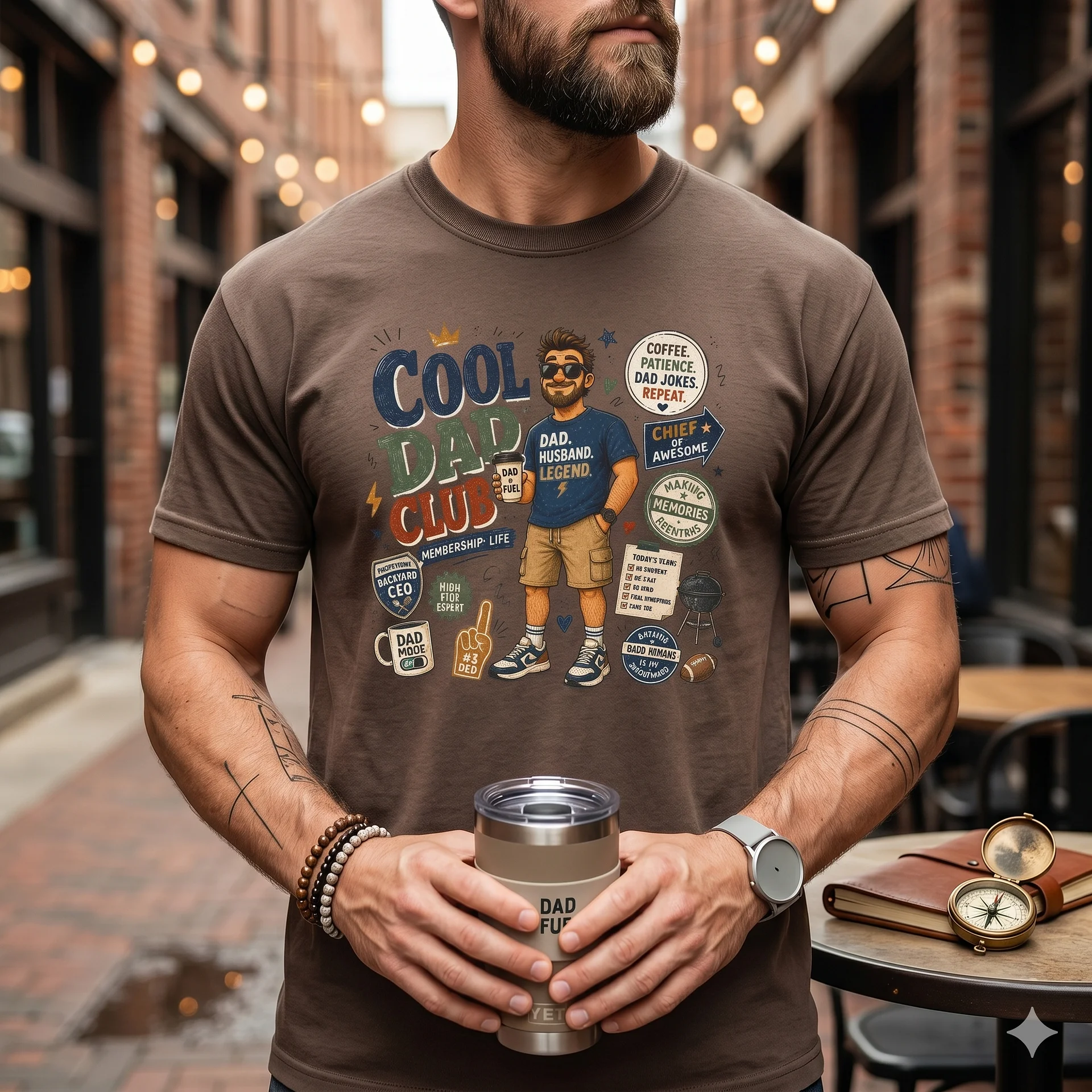 Cool Dad Club Vintage Graphic T-Shirt — Funny Father's Day Gift product image (6)