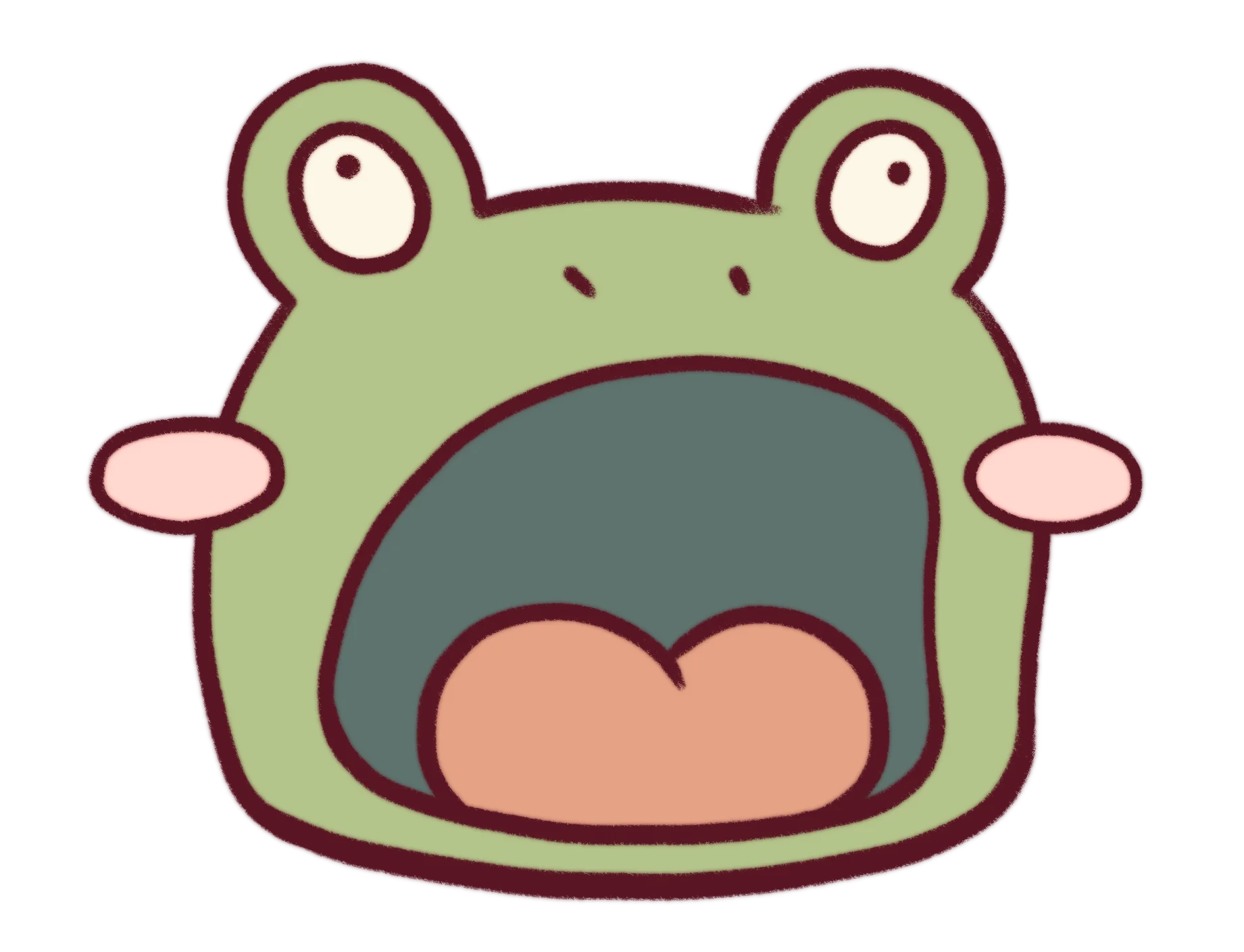 sticker : froggo scream product image (1)