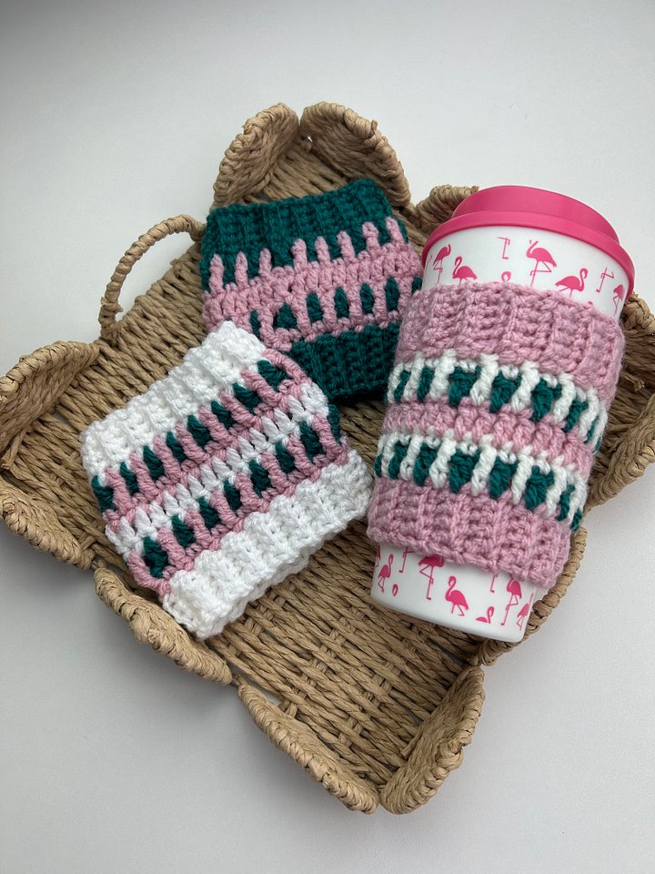 Crochet Coffee Cup Sleeve Cozy PDF Pattern product image (2)