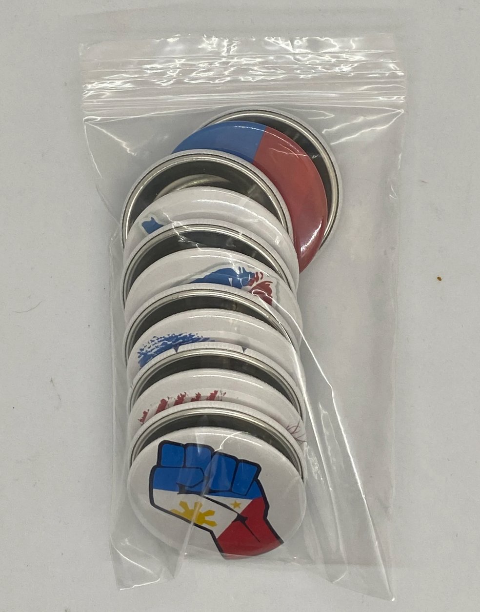 Filipino Pride Philippines Flag Button Pins - 12 Piece Set, Proud Filipina Metal Pin-back, Red Blue Yellow Philippine Roots product image (2)