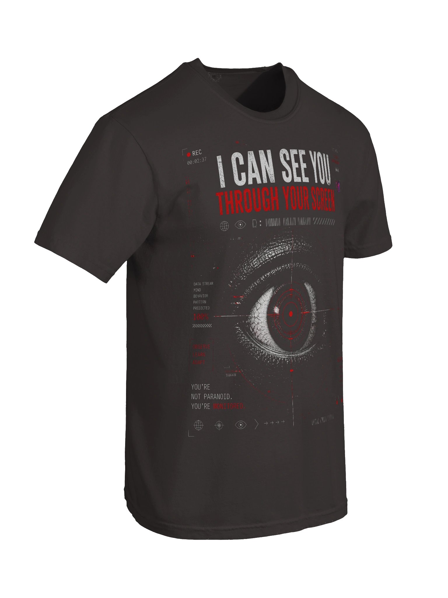 I CAN SEE YOU – AI Surveillance Cyberpunk T-Shirt | Glitch Horror Streetwear product image (8)