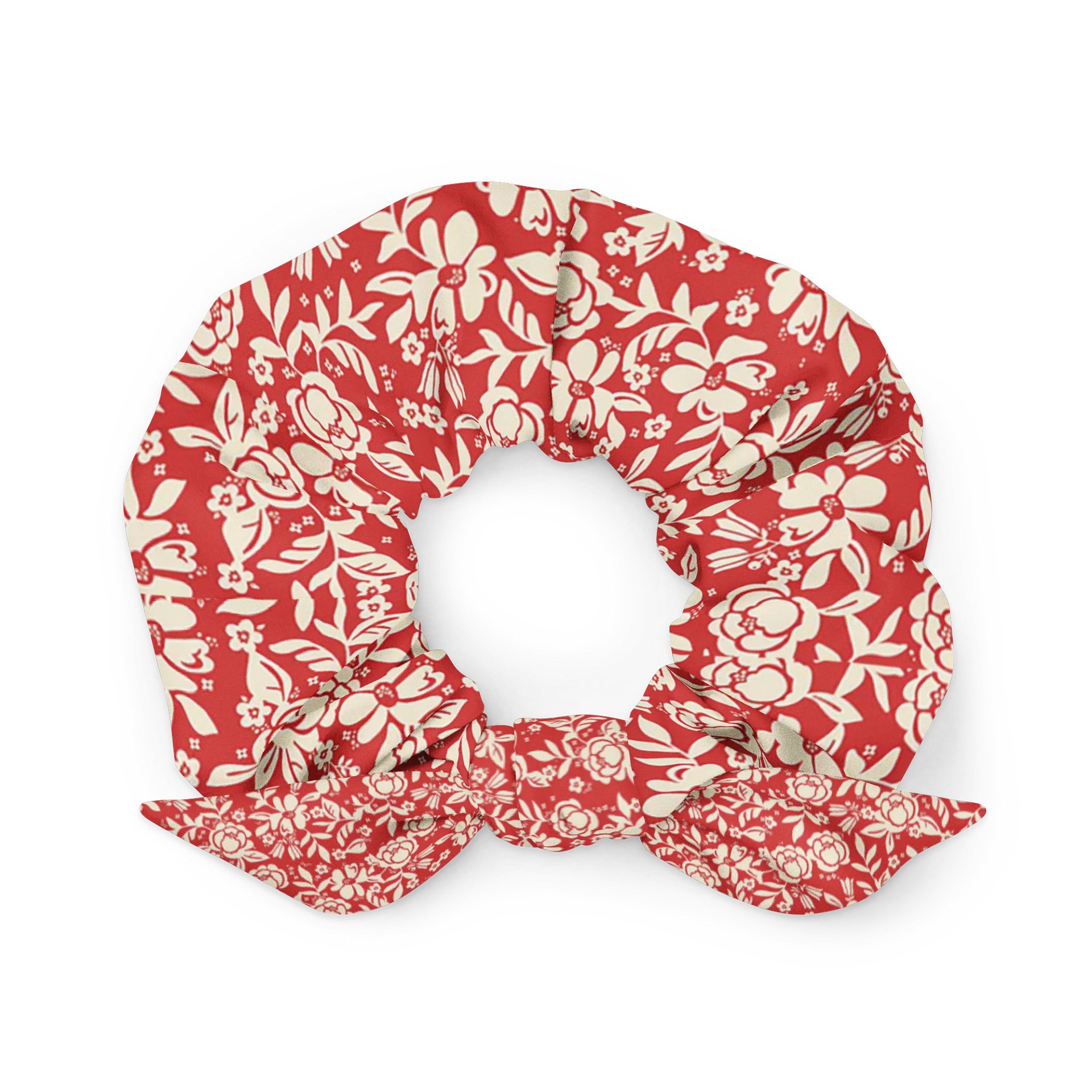Red Floral All-Over Print Scrunchie product image (1)