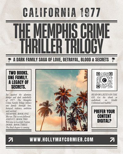 On-brand tabloid-style “newspaper” pieces I made for my book table -lots of upcoming events. These are part of the Johnny sme...
