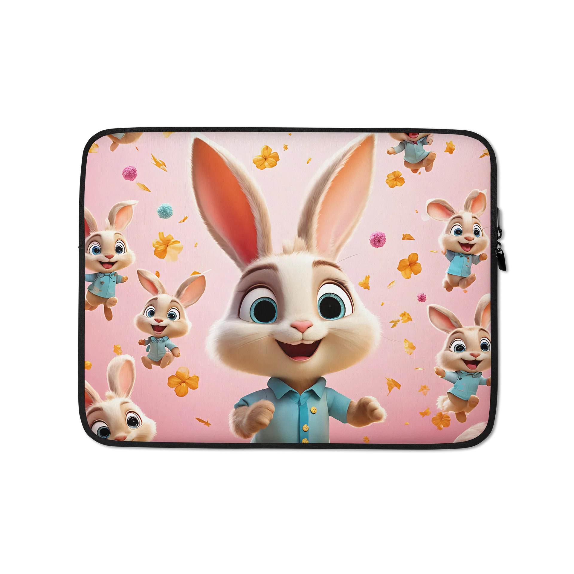 Cute Bunny Pink Laptop Sleeve product image (1)