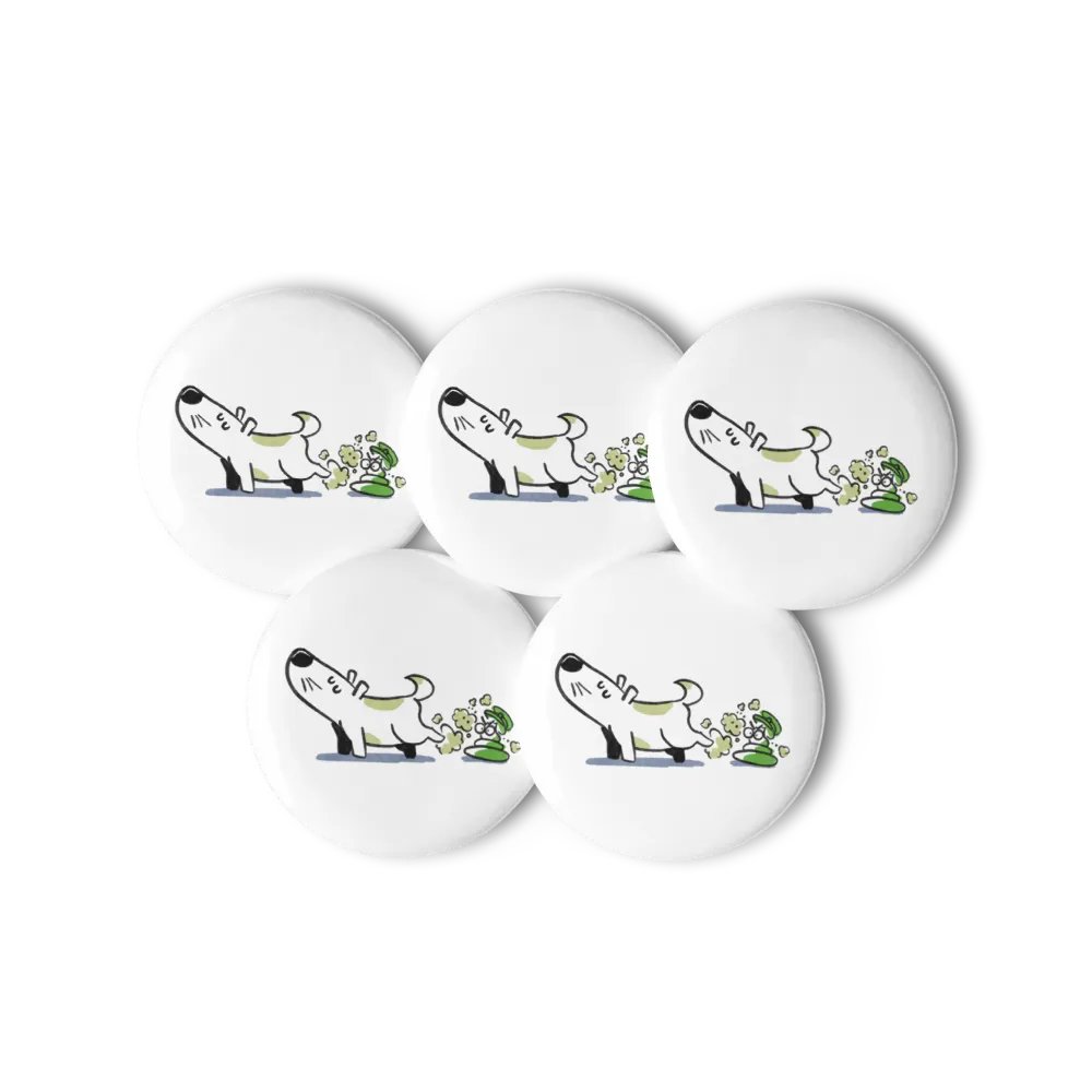Just a Pup Poop | Set of 5 Pin Buttons product image (2)