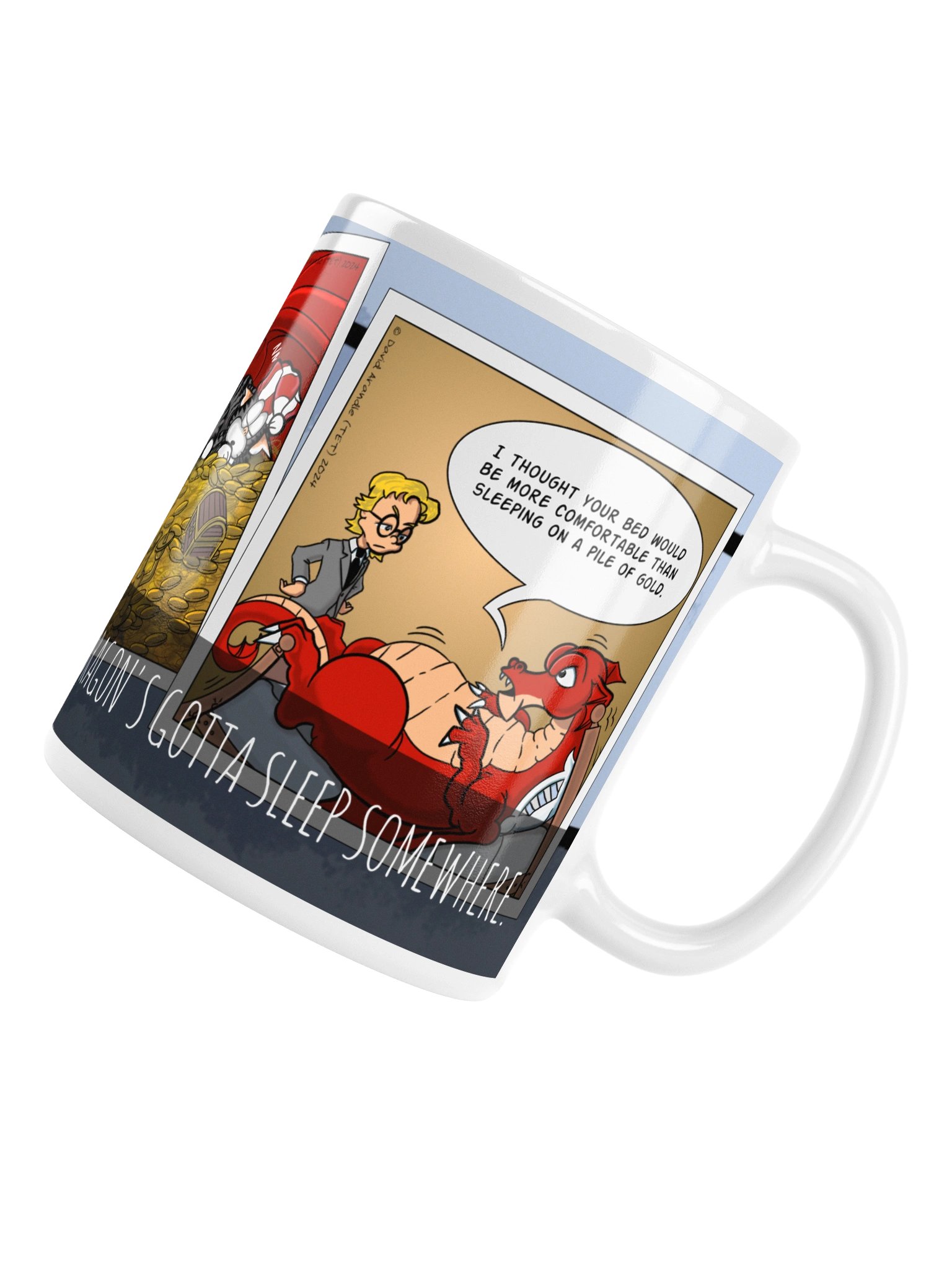 Resident Dragon Comic Sleep Three-Panel Mug product image (6)