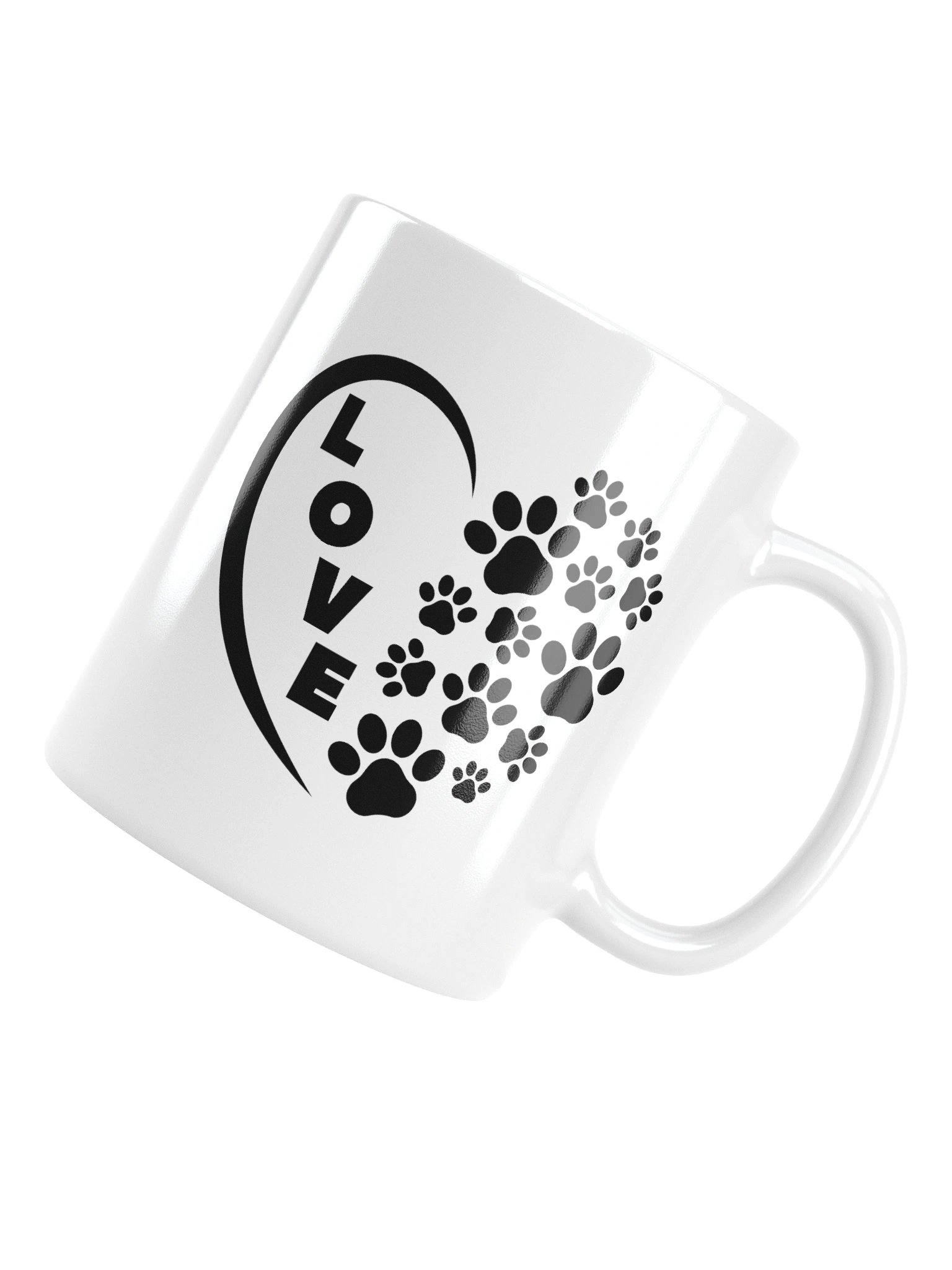 Love Heart Dog Cat Paw Prints Mug Cup product image (14)