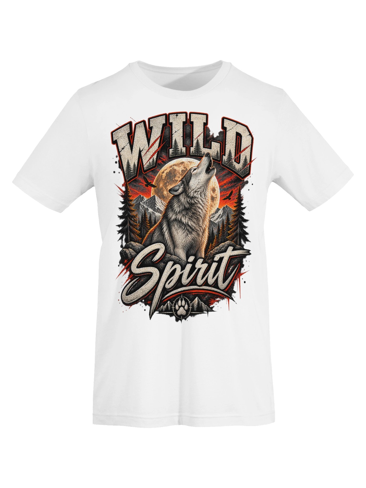 Wild Spirit - Wolf Howling Moon Wilderness Graphic T-Shirt product image (30)
