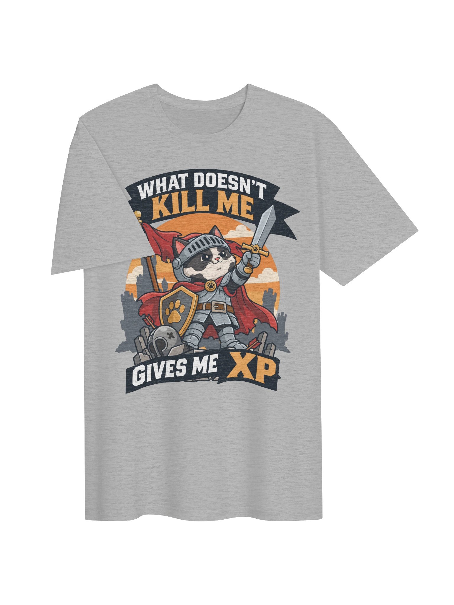What Doesn't Kill Me, Gives Me XP Cow Cat Shirt product image (4)