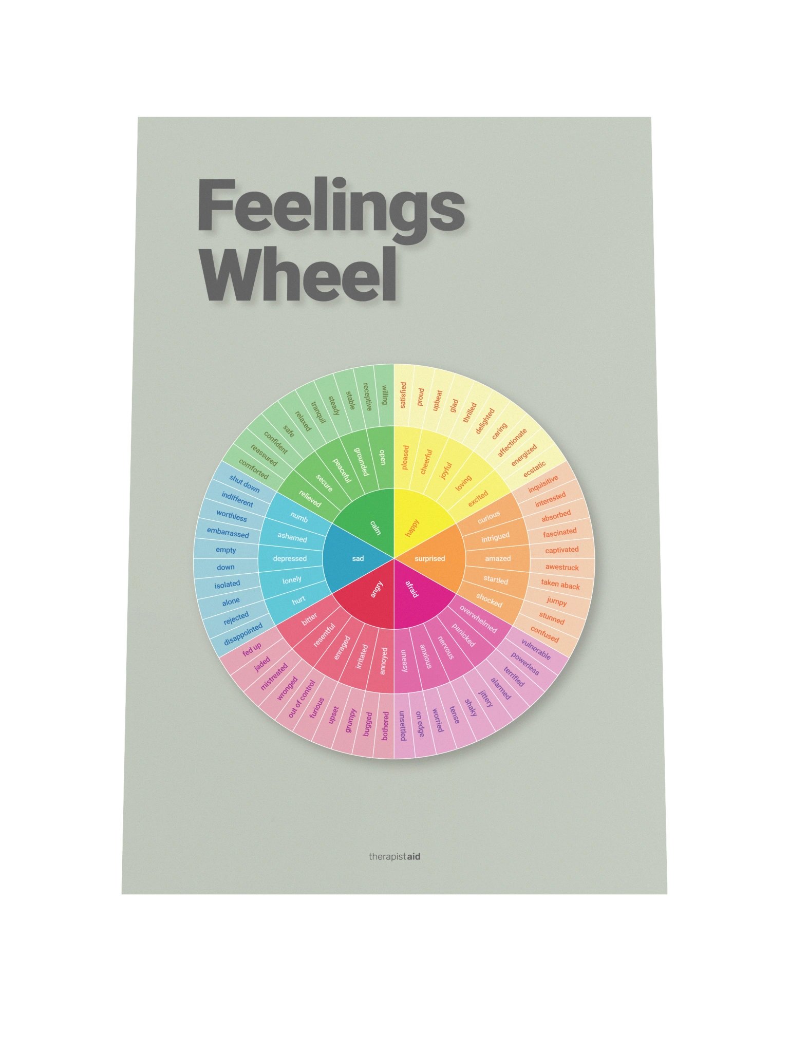 Feelings Wheel poster (vibrant) product image (1)