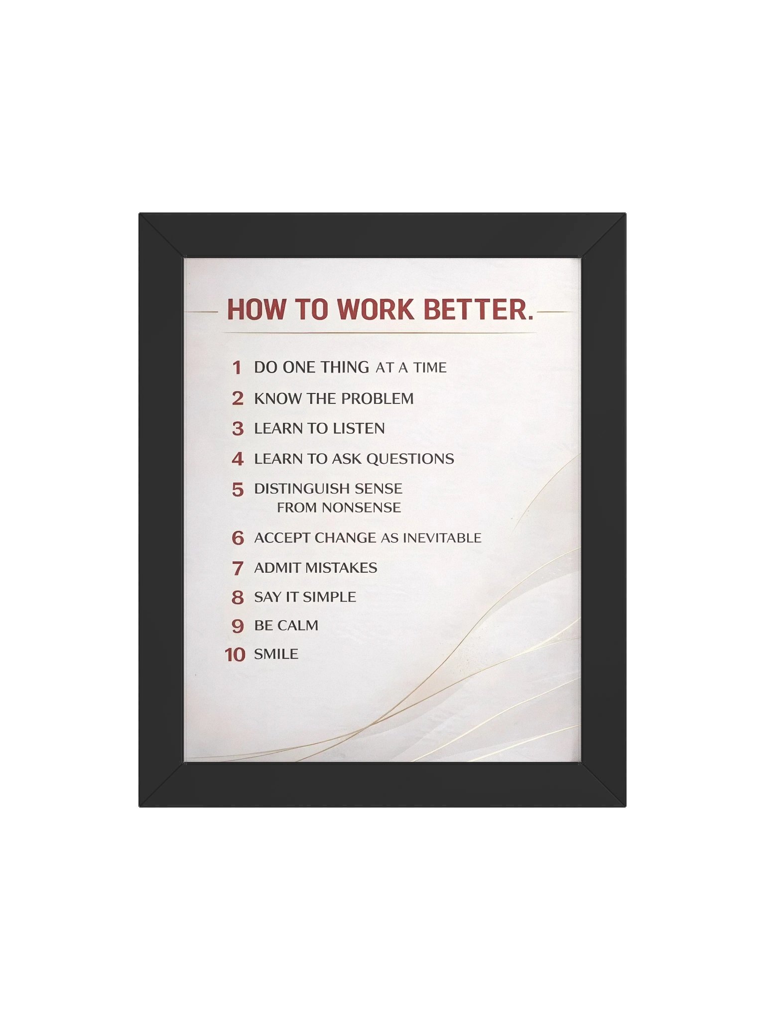 How to Work Better Wall Art – Minimalist Productivity Rules Print for Modern Office & Home Decor product image (64)
