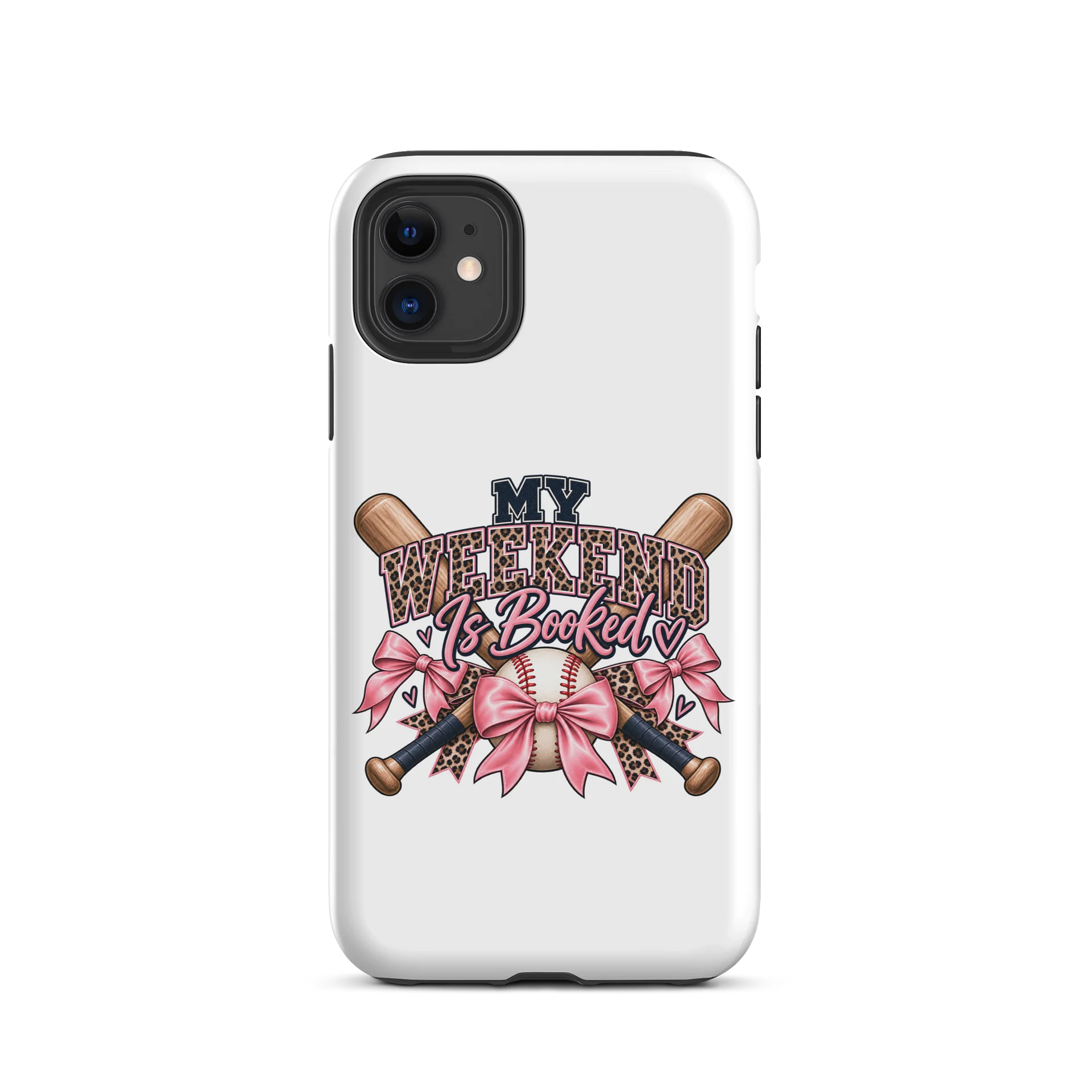 My Weekend Is Booked Phone Case | Baseball Mom Tough Case product image (2)