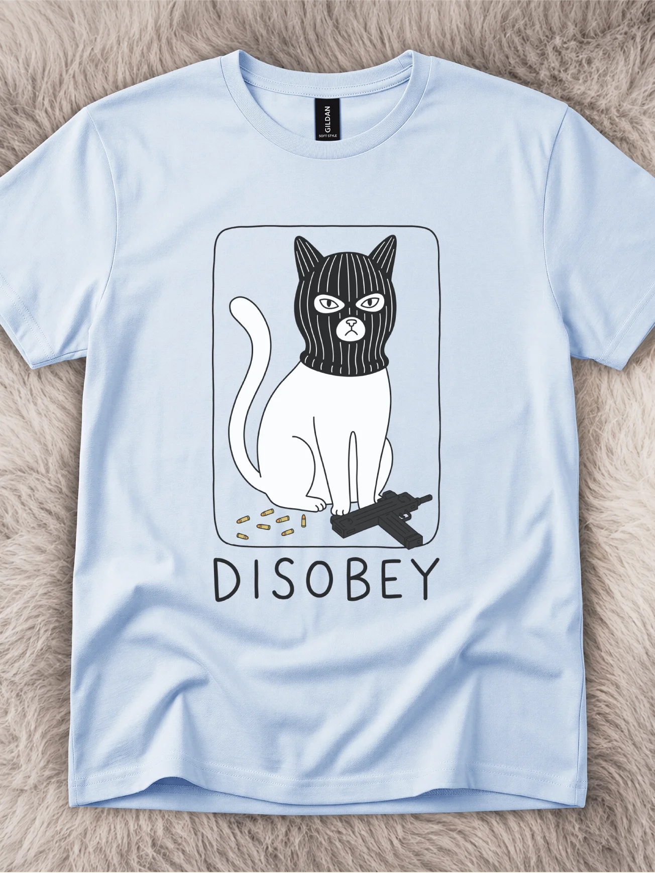 Disobey White Cat Shirt product image (1)