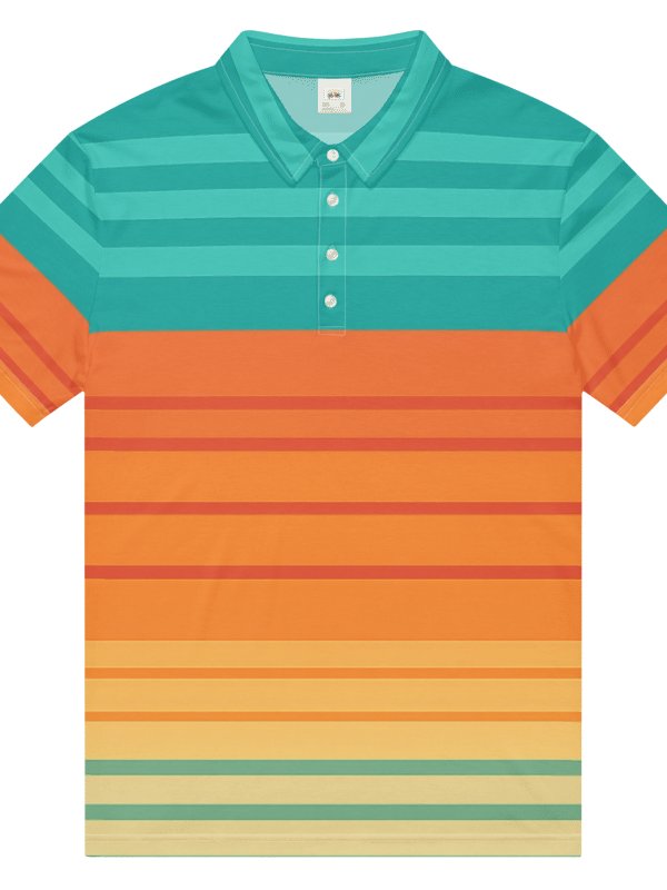 🌅 ZENITH Gradient Stripes Polo product image (1)