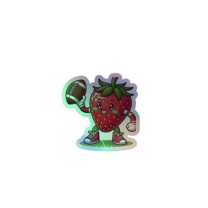 Strawberry Touchdown Holographic Sticker product image (1)