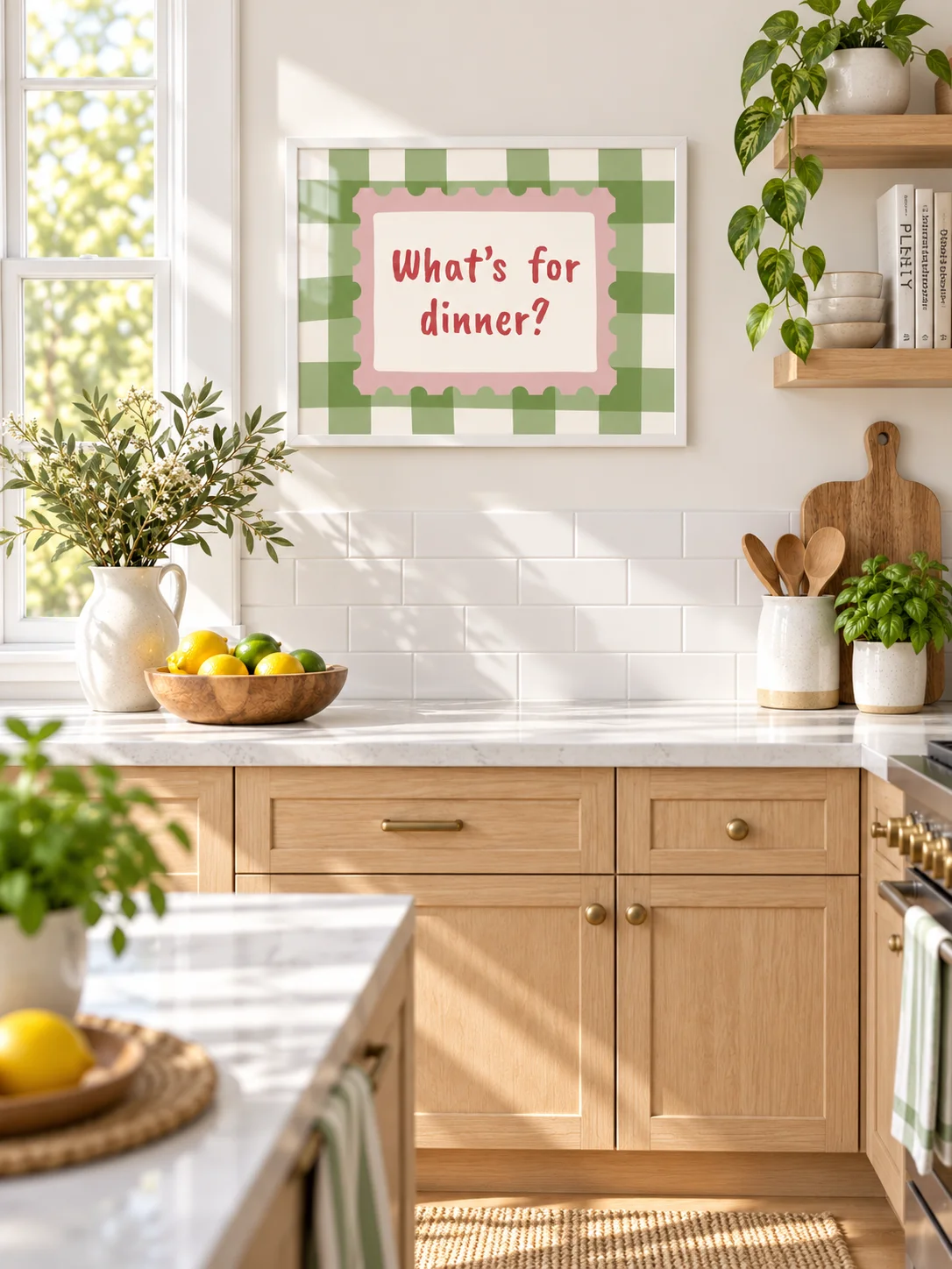 Whats Dinner Retro Kitchen Wall Art | Funny Typography Printable product image (10)