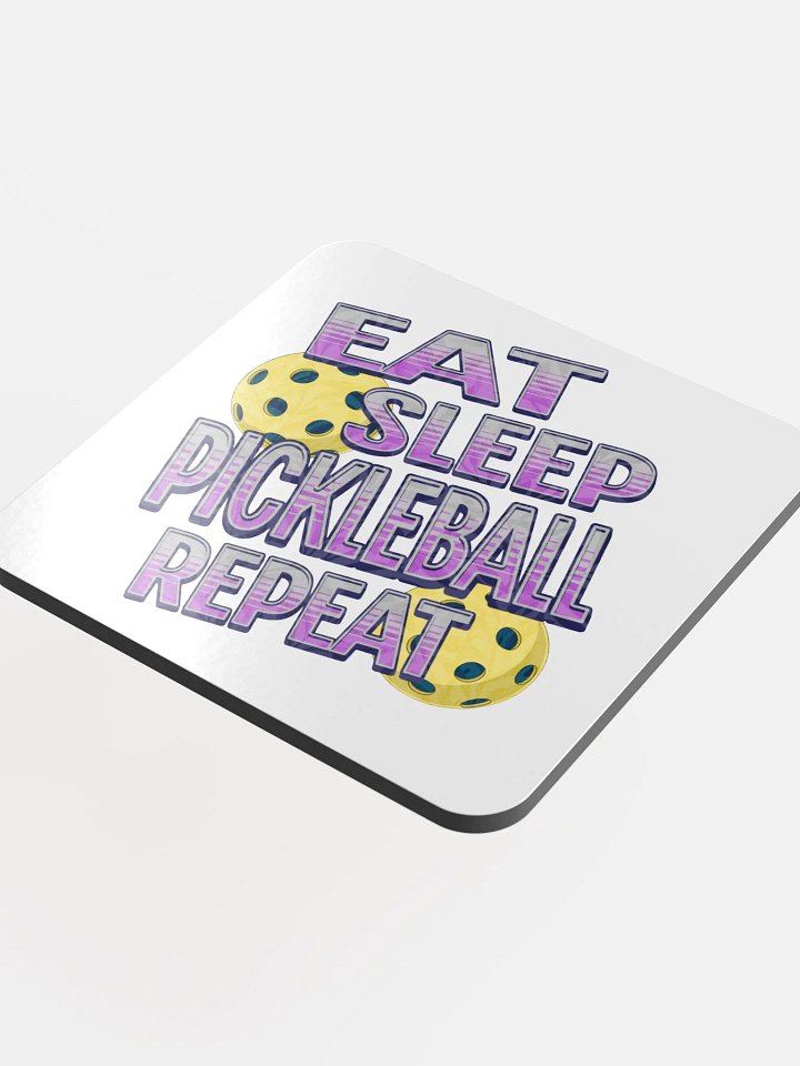 Eat Sleep Pickleball Repeat Angle Passion Cork Coaster product image (1)
