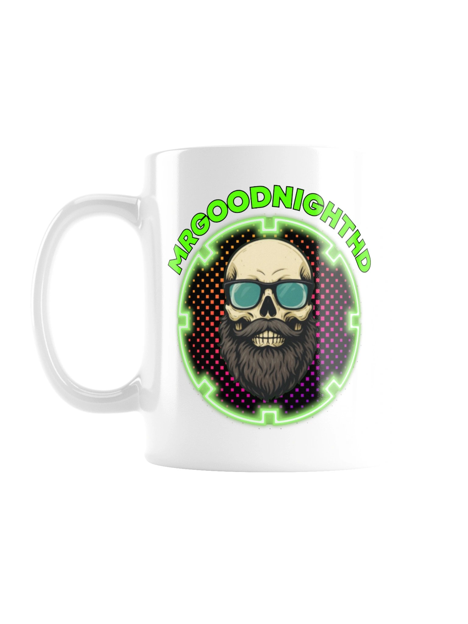 Official MRGOODNIGHTHD Skull Logo Ceramic Coffee Mug (White) product image (1)
