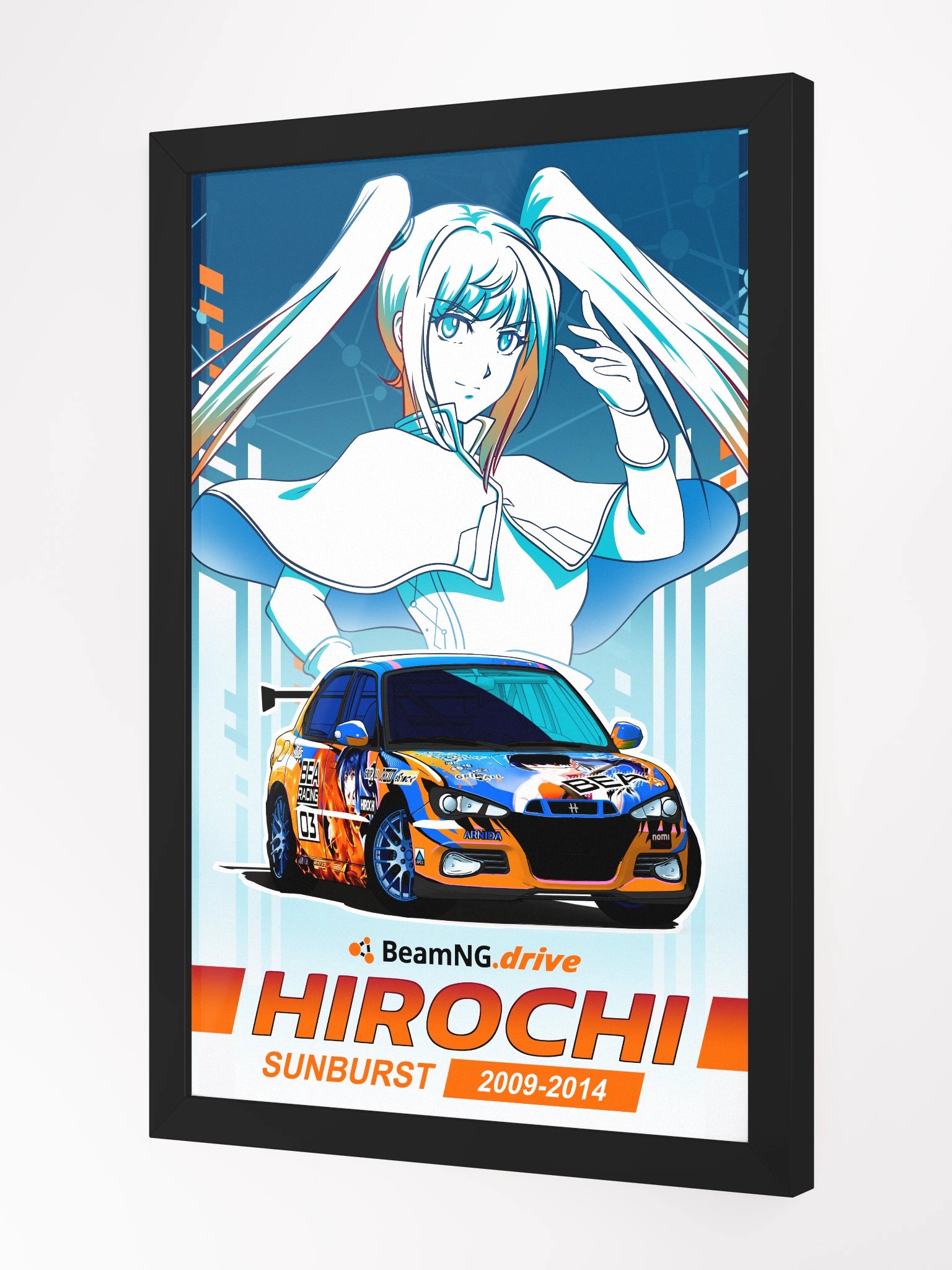 Framed Poster: Itasha Livery Stylized product image (3)