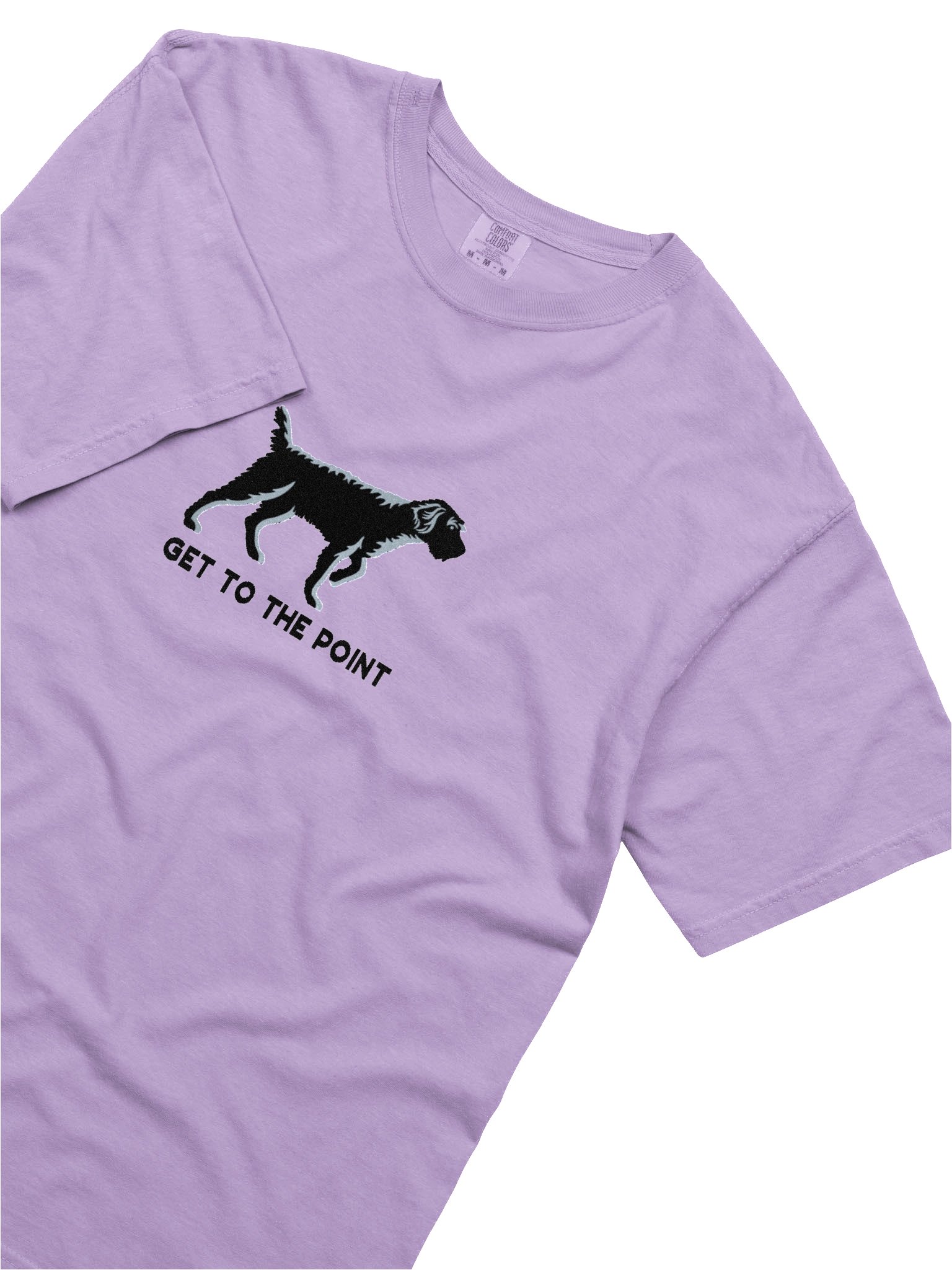 Get to the Point T-Shirt(Embroidered) of a Wirehaired Pointing Griffon(Black) product image (8)