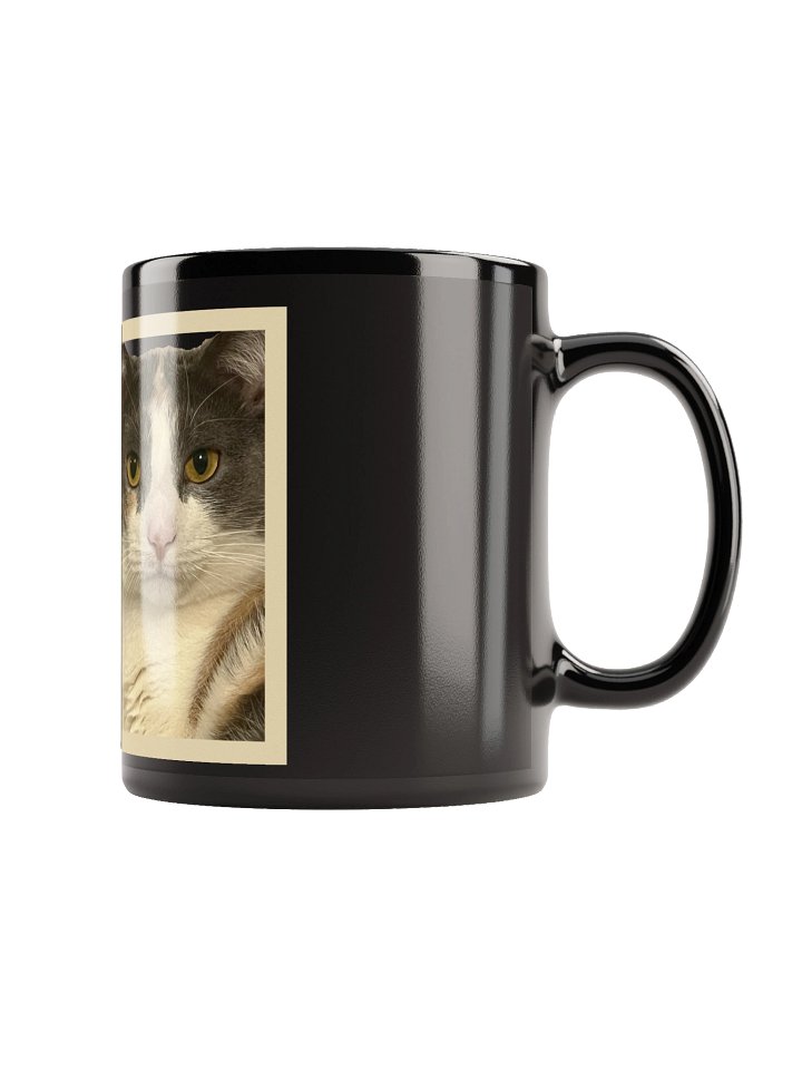Kah-Key Lala Cat Black Glossy Mug product image (1)