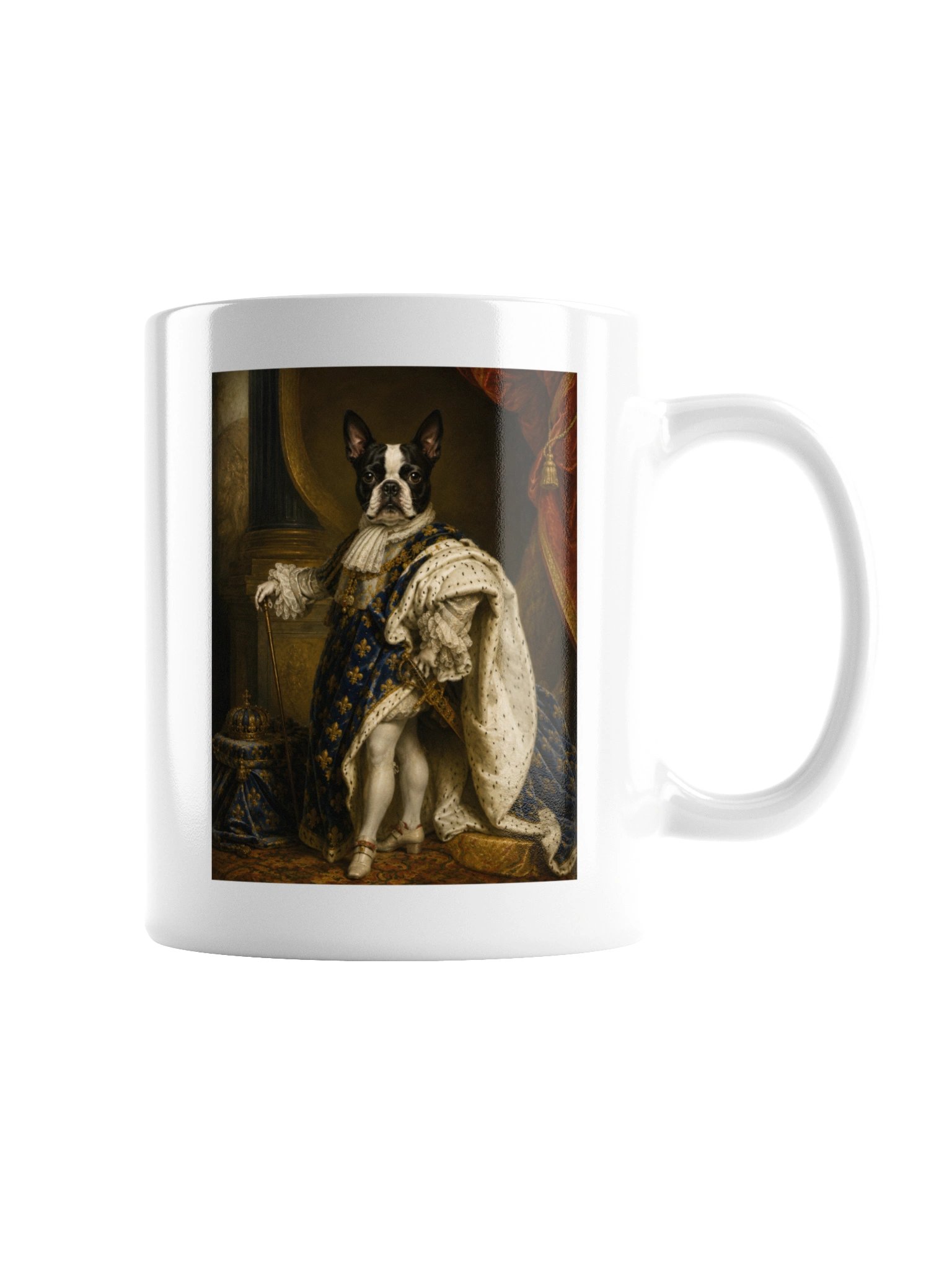 Boston Terrier Portrait of Louis XIV Mug product image (3)