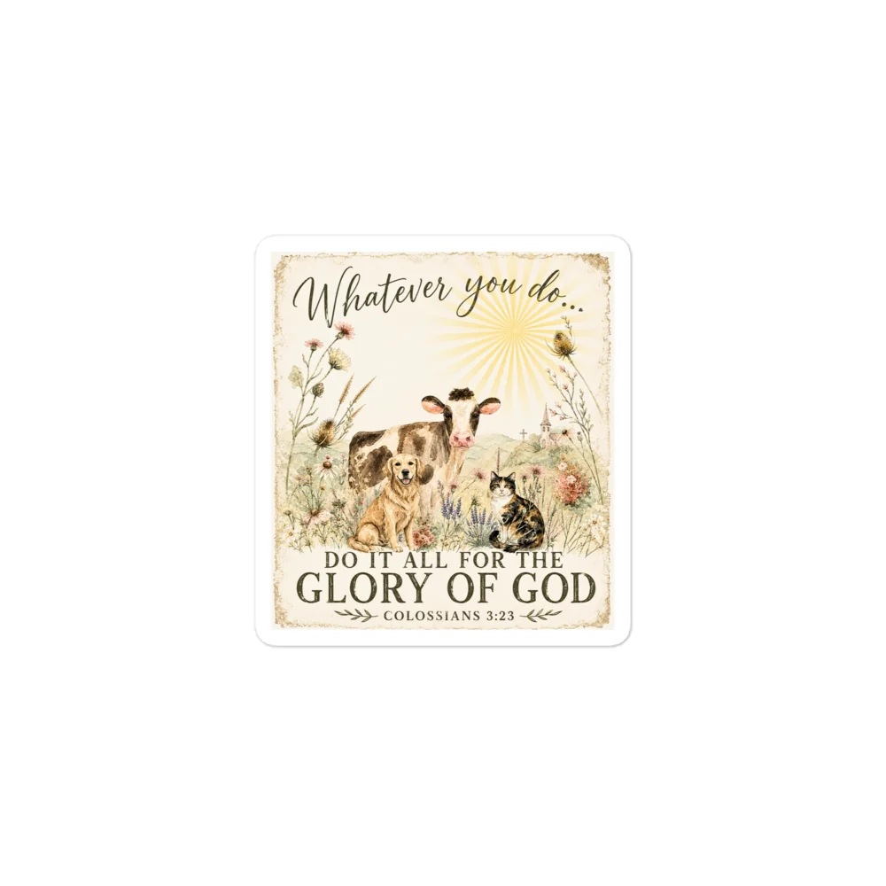Whatever You Do… Kiss-Cut Sticker | Colossians 3:23 product image (1)
