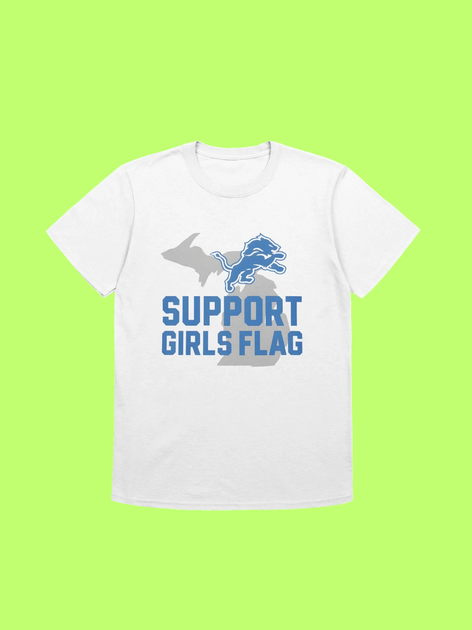 Support Girls Flag Detroit Lions Shirt product image (212)
