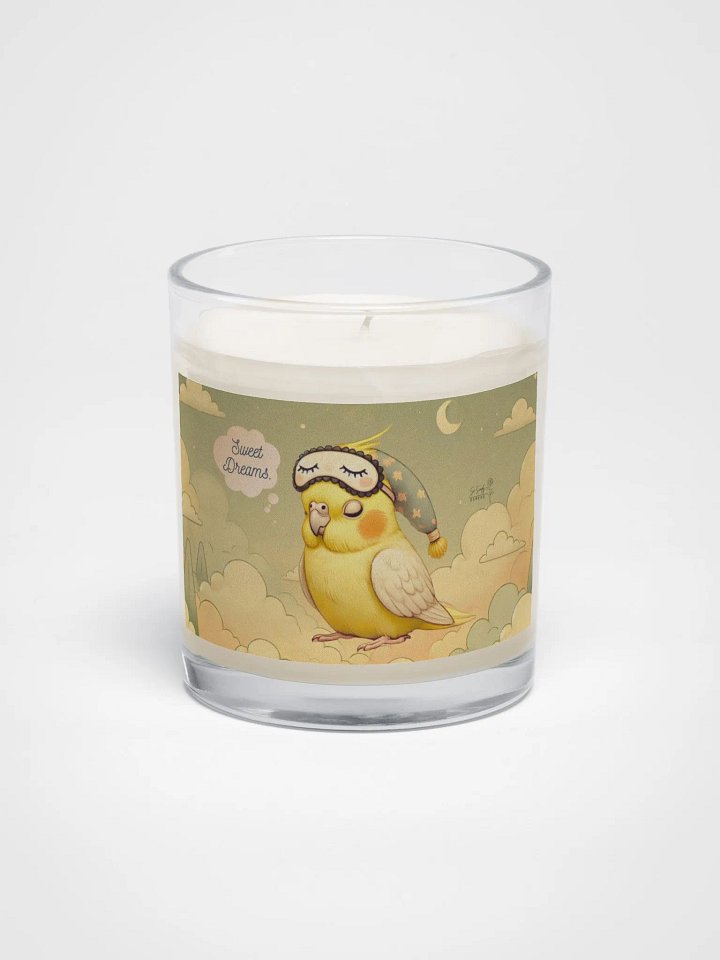Sweet Dreams Parakeet – Soy Wax Candle in Clear Glass Jar 1 product image (1)