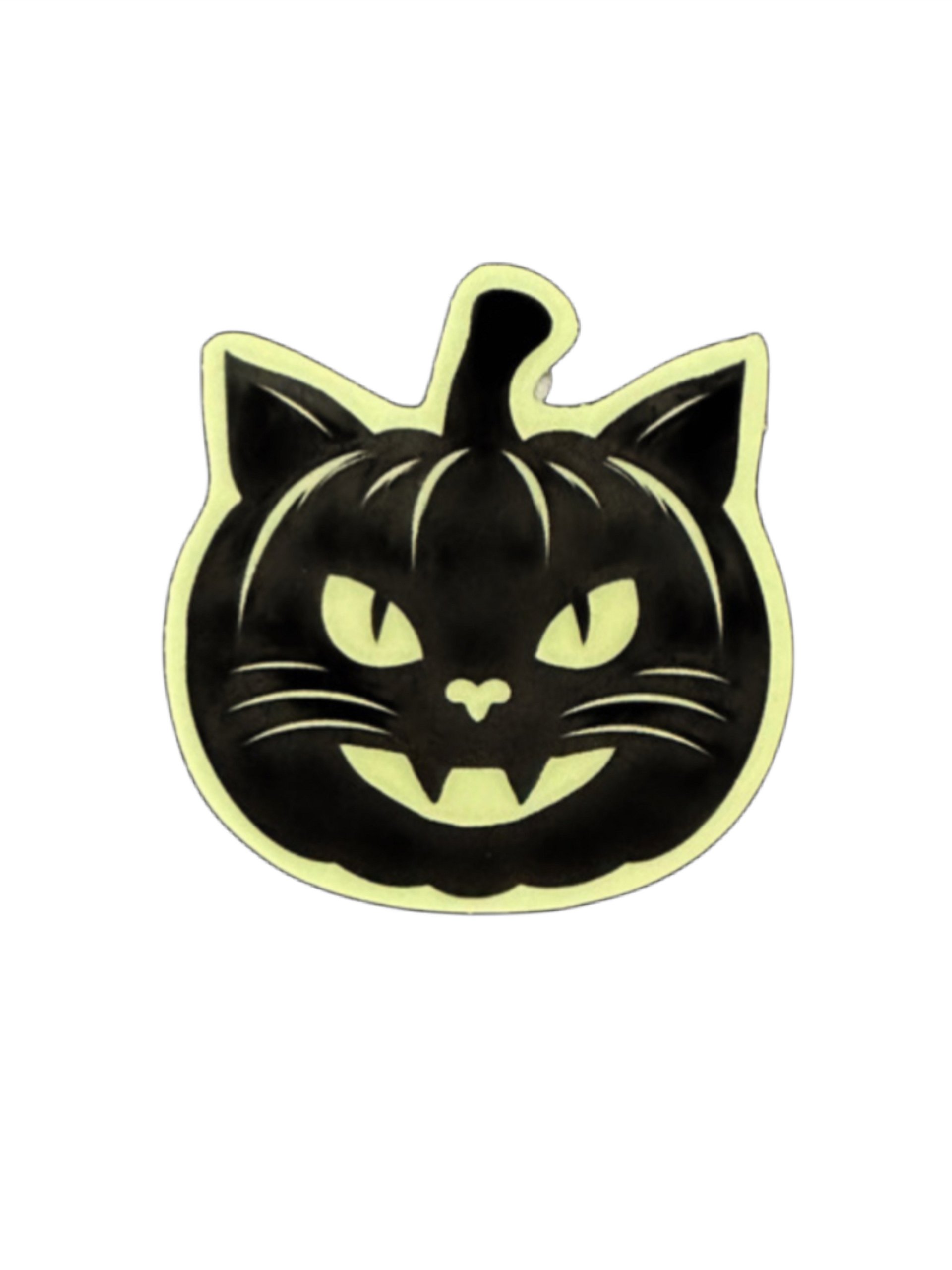 Cat jack o'lantern glow-in-the-dark sticker product image (2)