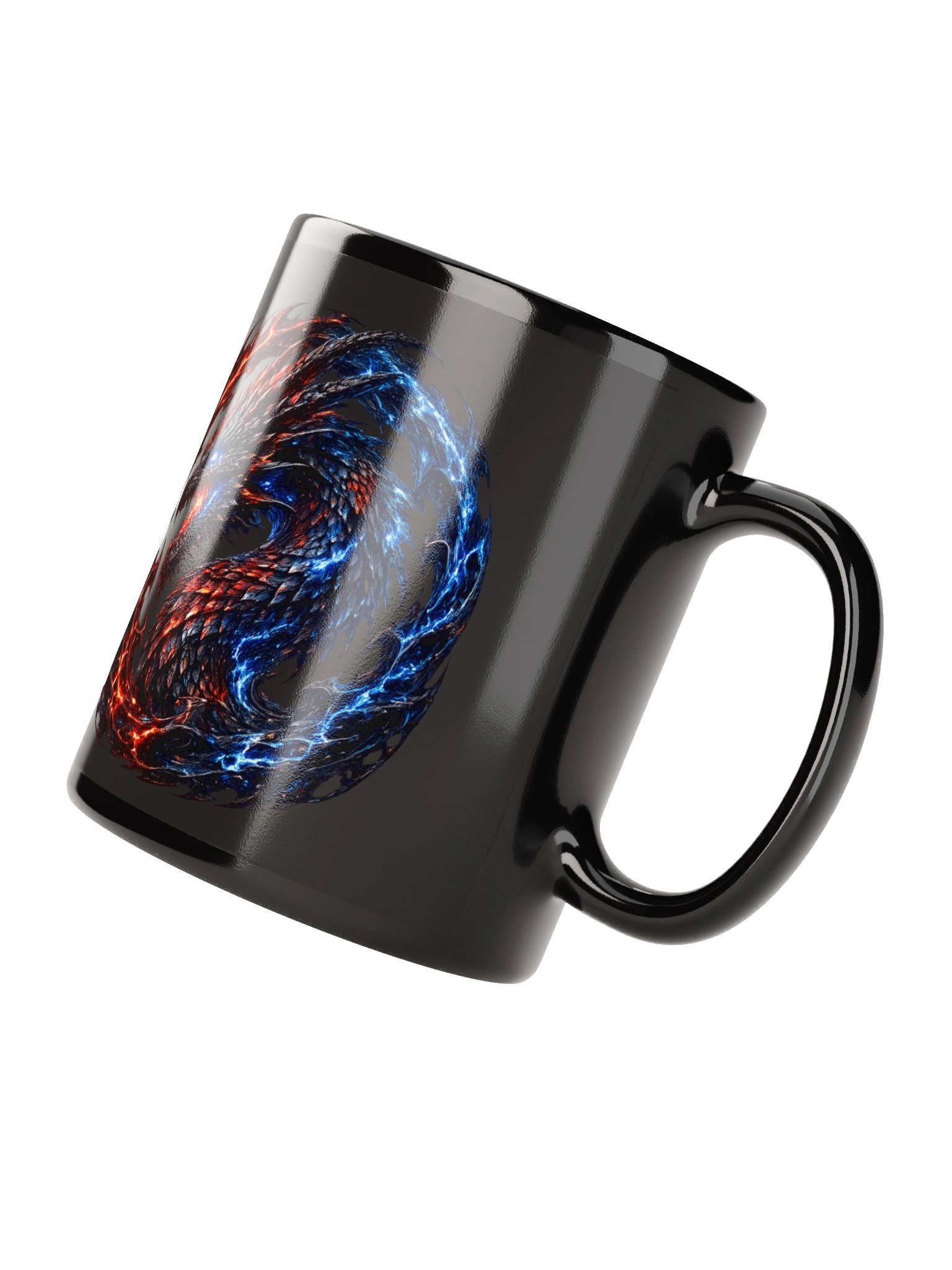 🔴🔵🐉 The Crimson Storm – Fire & Current Mug product image (4)