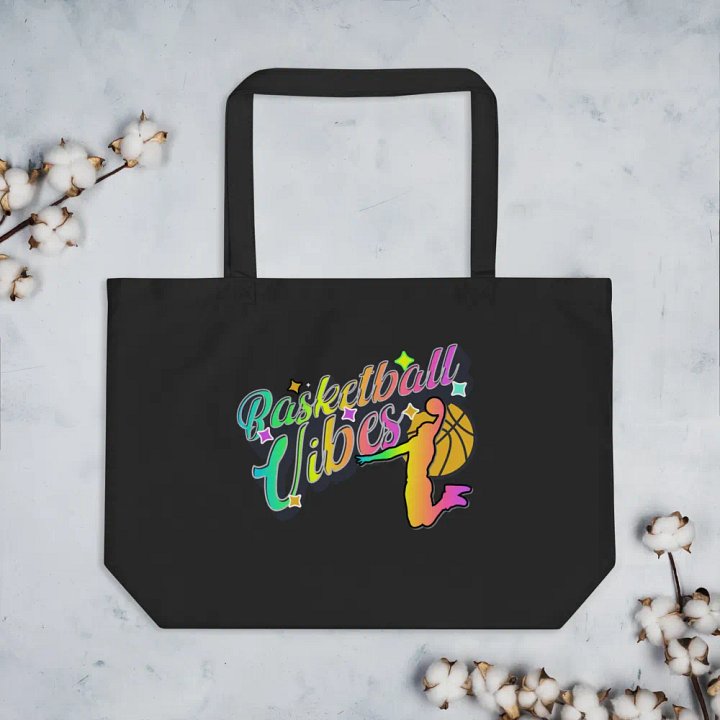 Basketball Vibes Rainbow Vibrant Tote Bag product image (2)