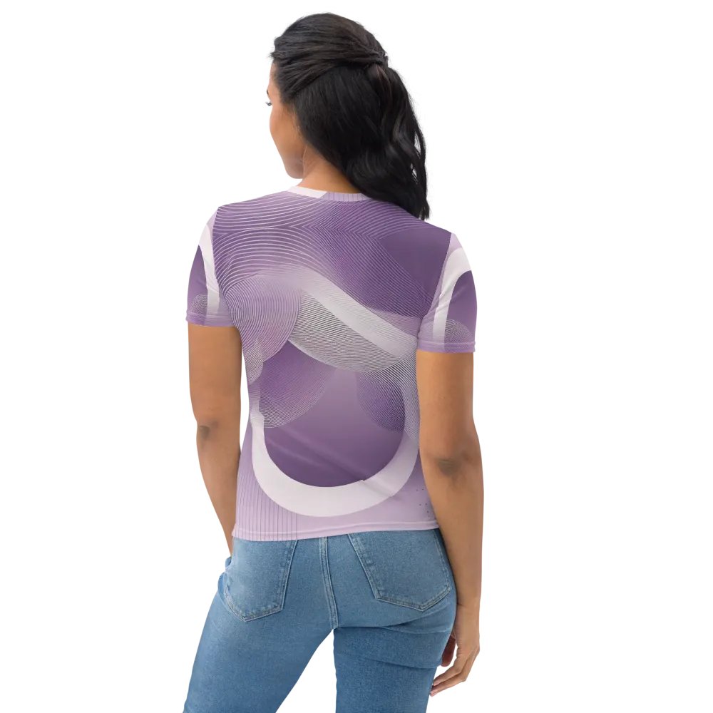 Women's Full-Print-10 Violet Glitch Tee product image (5)