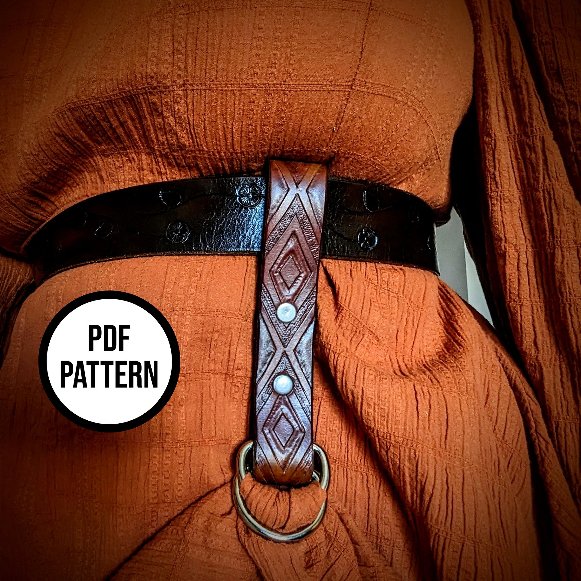 Leather Skirt Hike with Dwarven Knotwork - PDF Pattern for Leatherwork product image (3)
