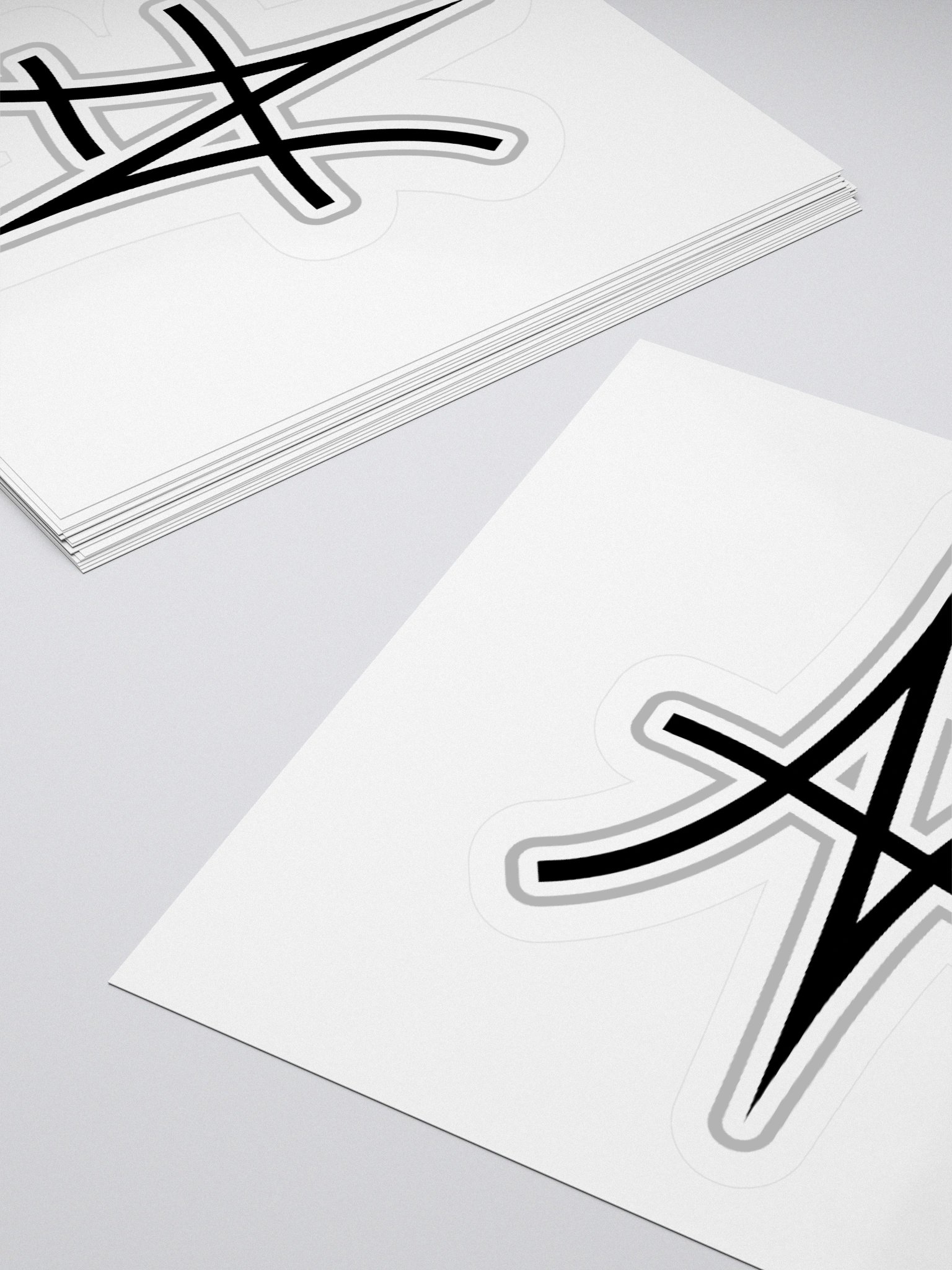 RH Black/Grey Logo Kiss Cut Sticker product image (4)